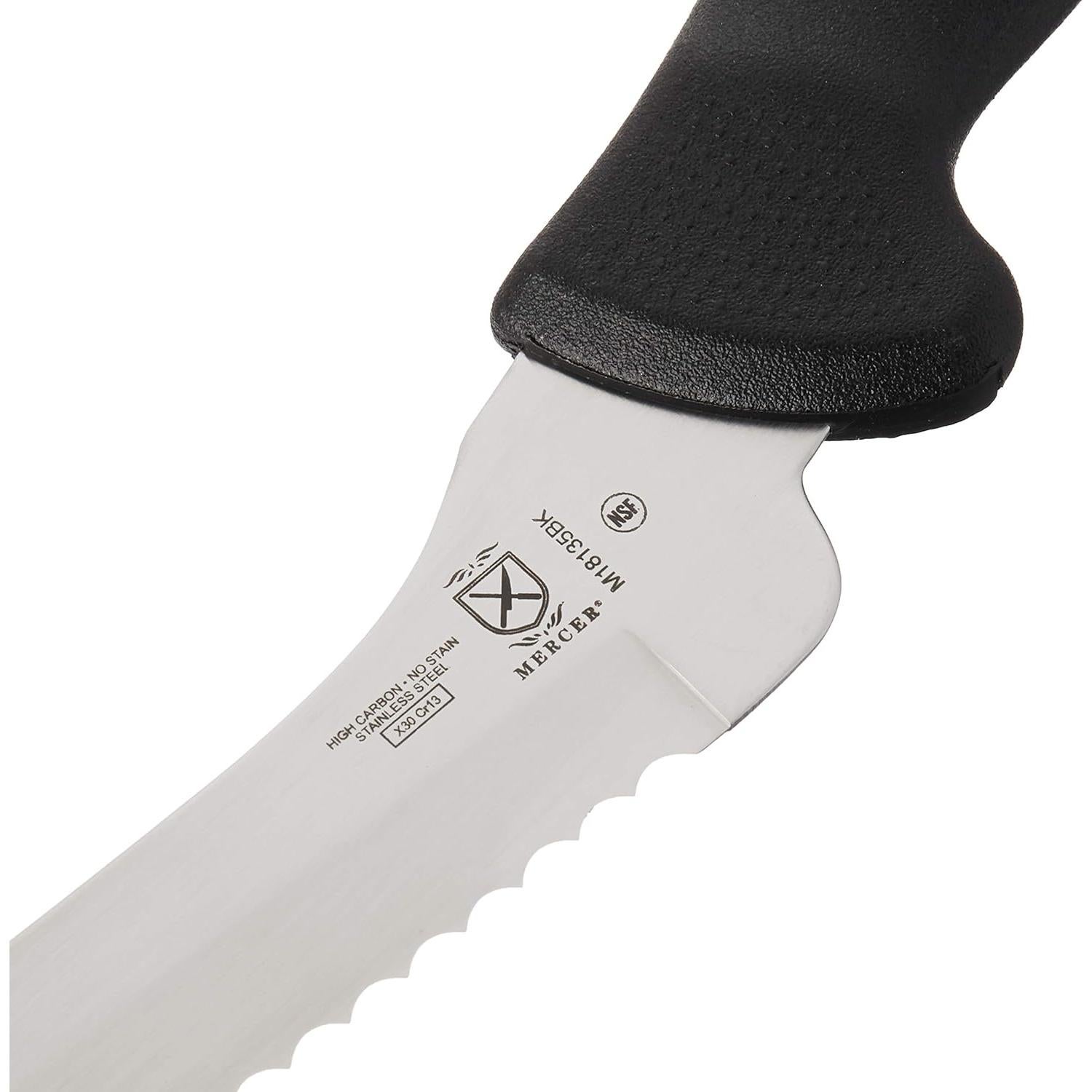 Cuchillo de Pan Serrado Mercer Culinary M18135BK 20.32 cm Negro