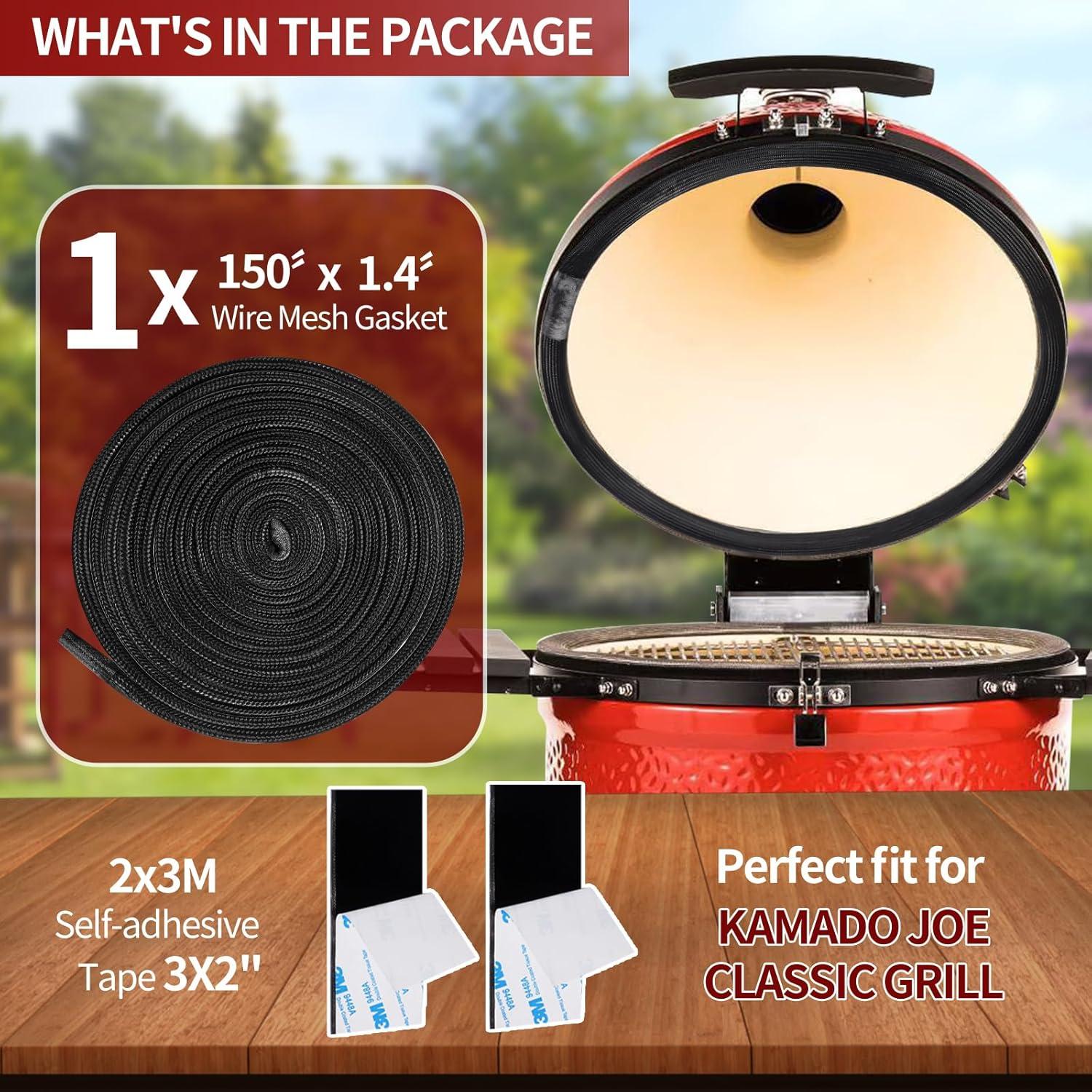 Sello de Goma para Parrilla Kamado Joe Clásica 381 cm Autoadhesivo