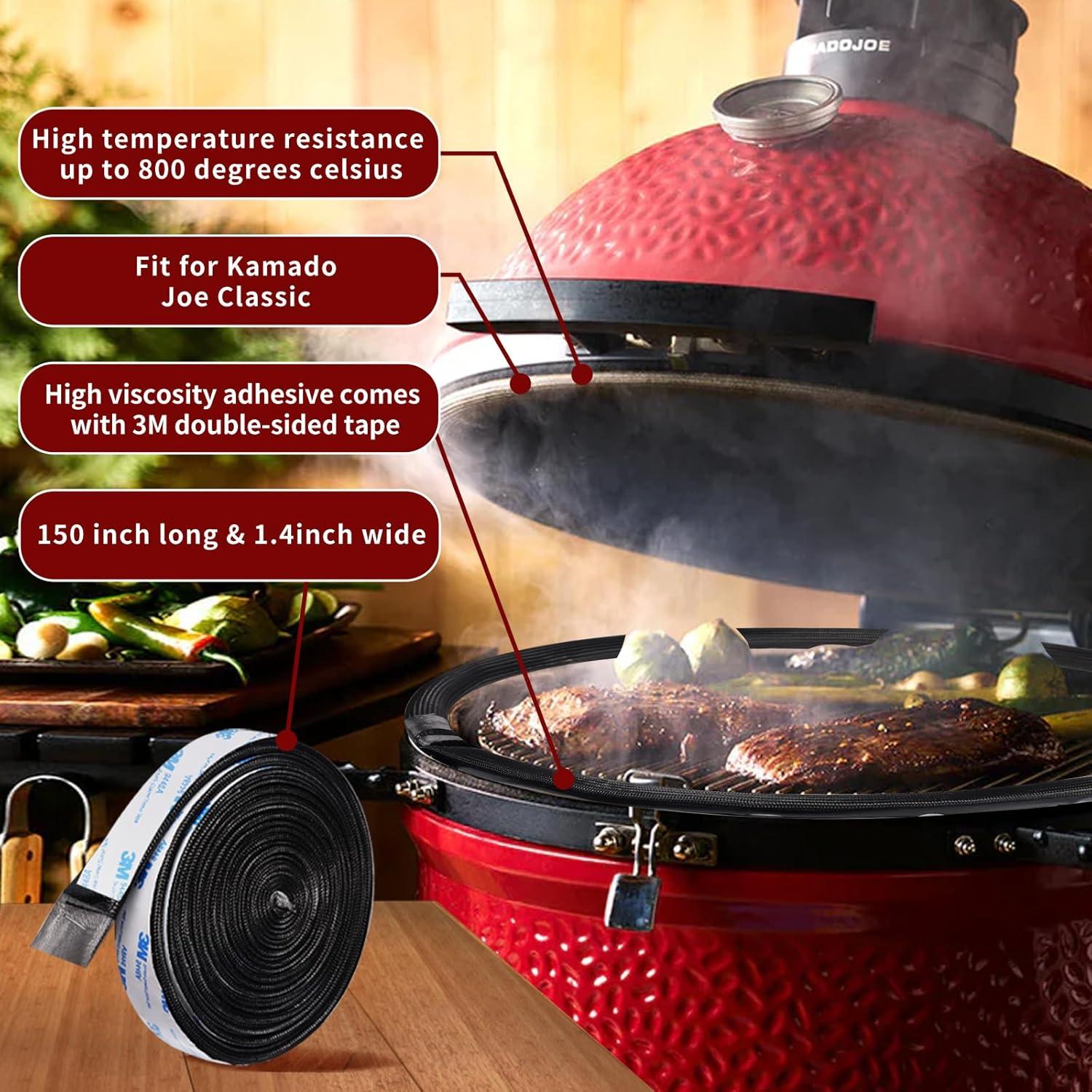 Sello de Goma para Parrilla Kamado Joe Clásica 381 cm Autoadhesivo