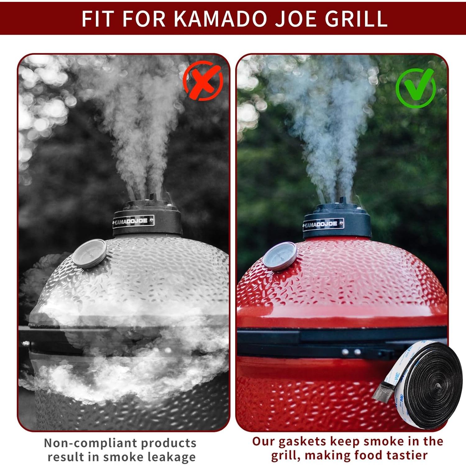 Sello de Goma para Parrilla Kamado Joe Clásica 381 cm Autoadhesivo