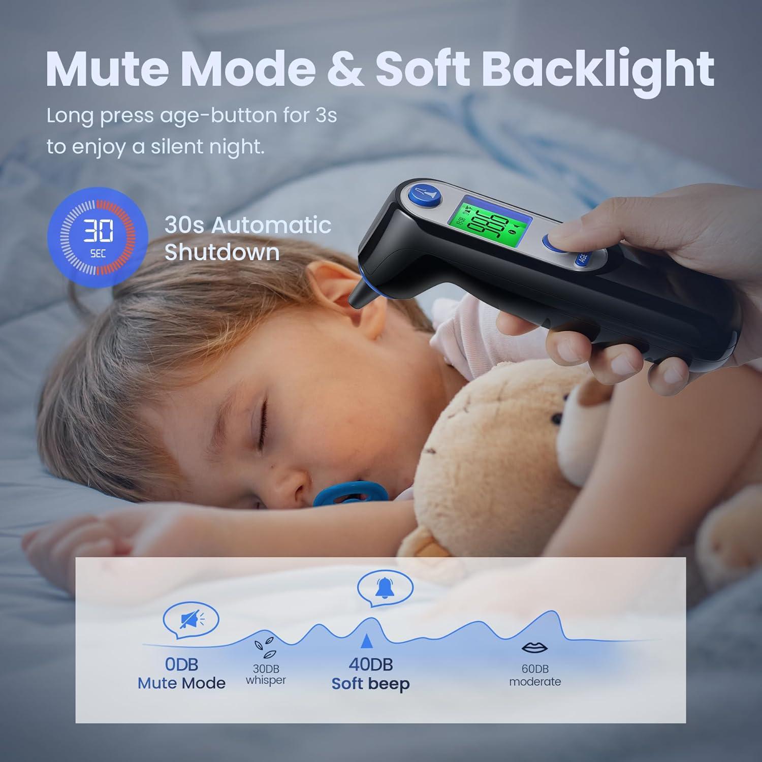 Termómetro de oído digital Viproud para bebés y adultos - Preciso y rápido