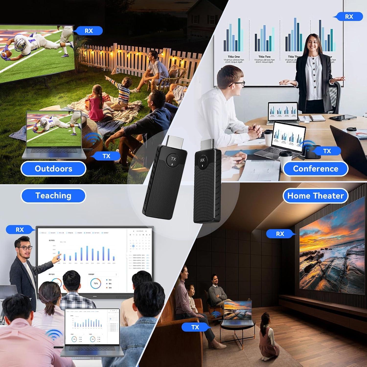 Transmisor y Receptor Inalámbrico SmartSee 4K HD 2.4G 5GHz