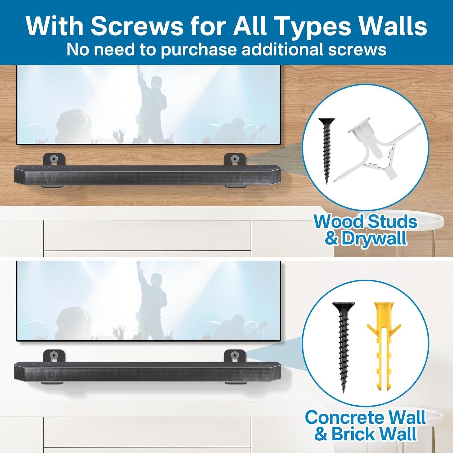 Soporte de pared para barra de sonido Samsung - Modelo 6462717706295