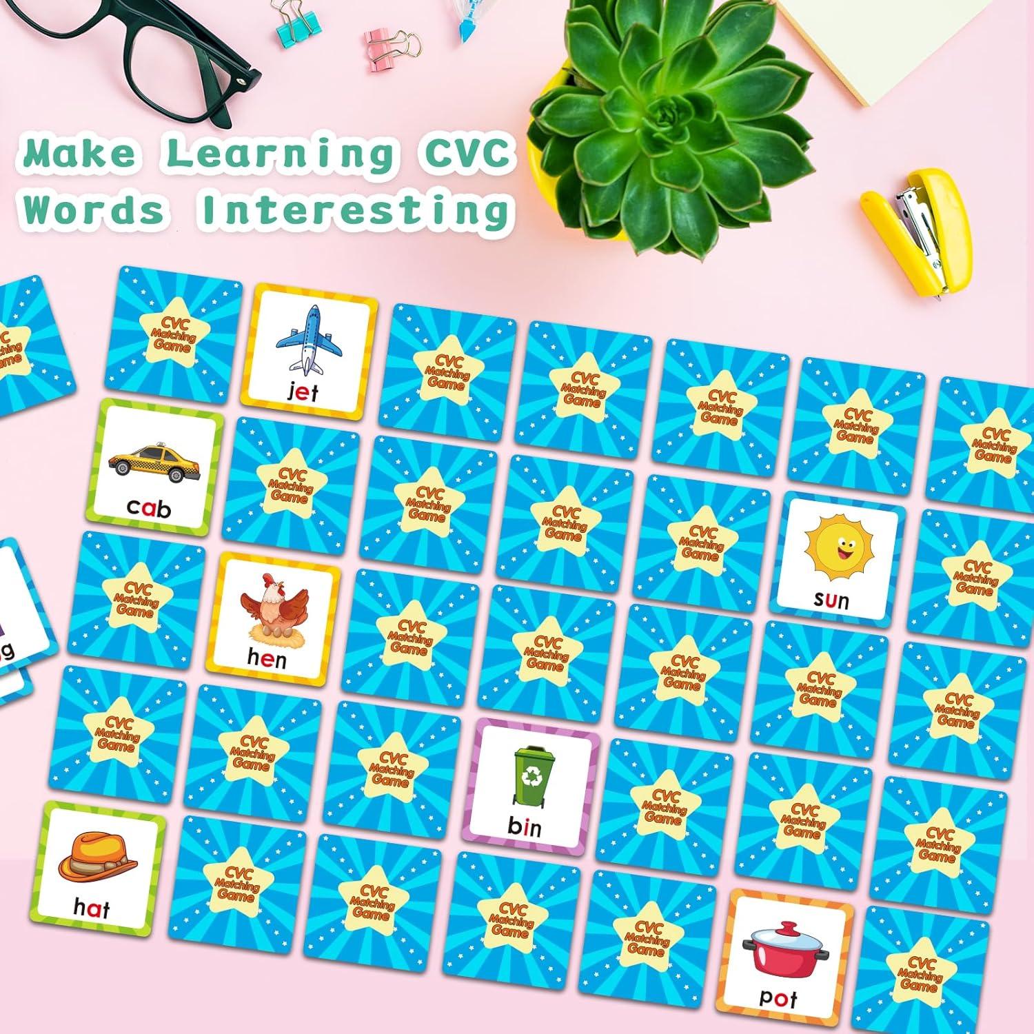 Juego de Memoria CVC Distasio para Niños 3-5 Años - 60 Tarjetas