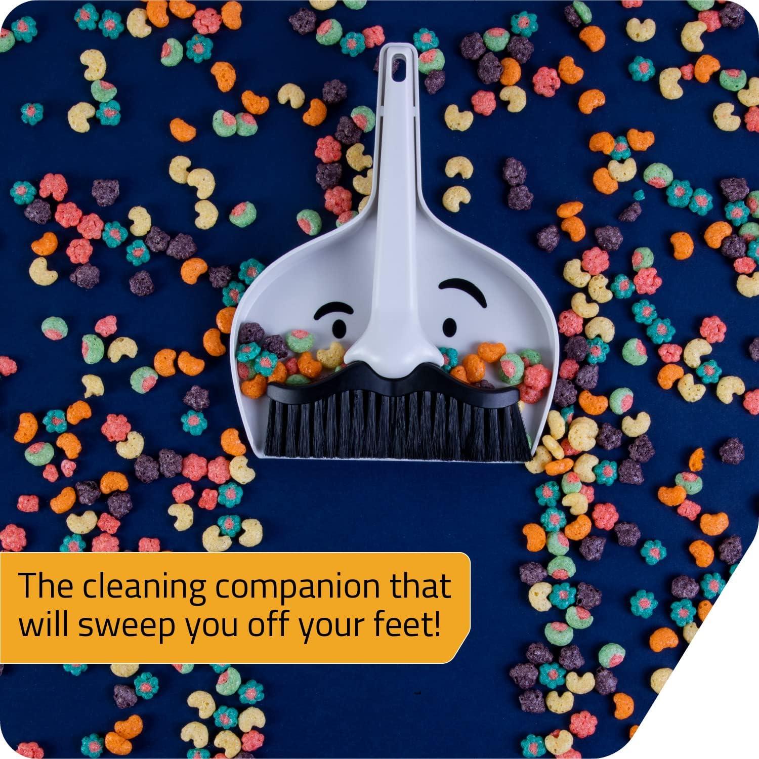 Juego de Recogedor y Cepillo Peleg Design Dustache Negro