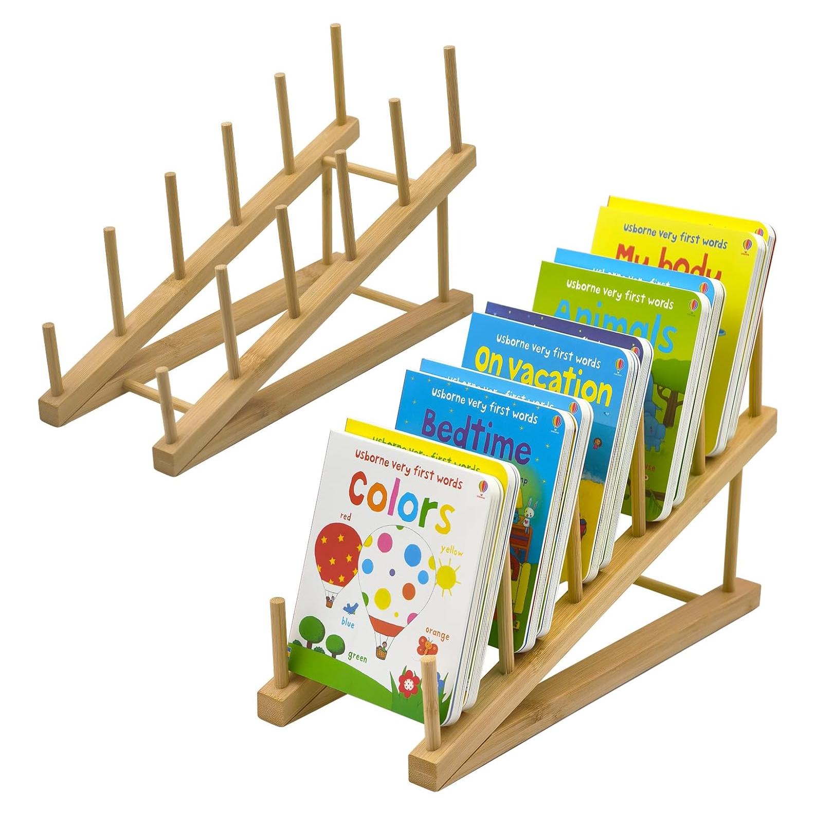 Estantería para Niños AAiphuwew 2 Piezas Madera 5 Niveles