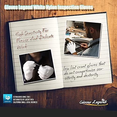 Guantes de Inspección Nylon Blancos Gloves Legend - 3 Pares