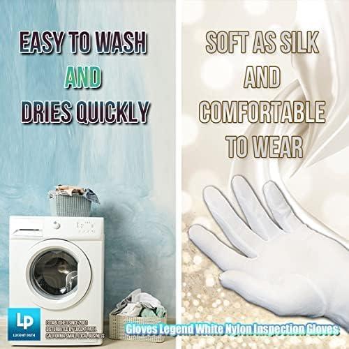 Guantes de Inspección Nylon Blancos Gloves Legend - 3 Pares