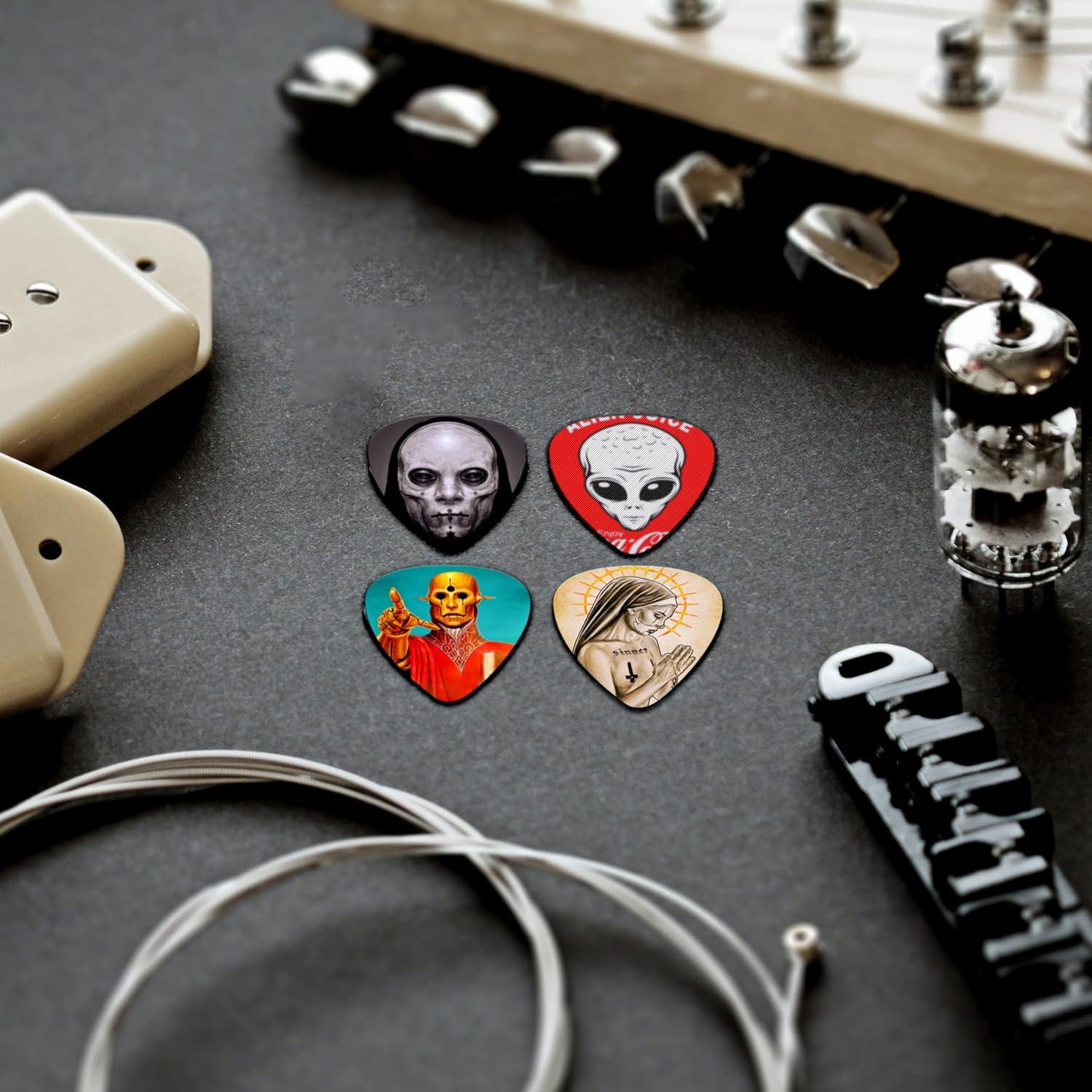 Paquete de 24 Púas de Guitarra Celuloide Variadas 0.46-1.2mm