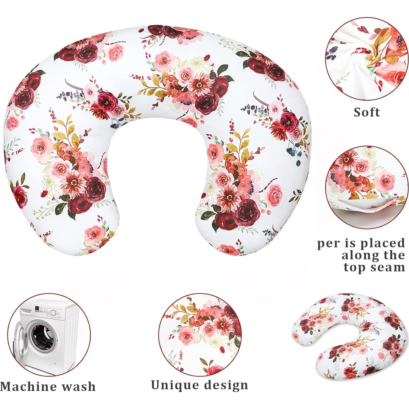 Cubierta de Almohada de Lactancia SWESEN Floral Suave 57x40cm