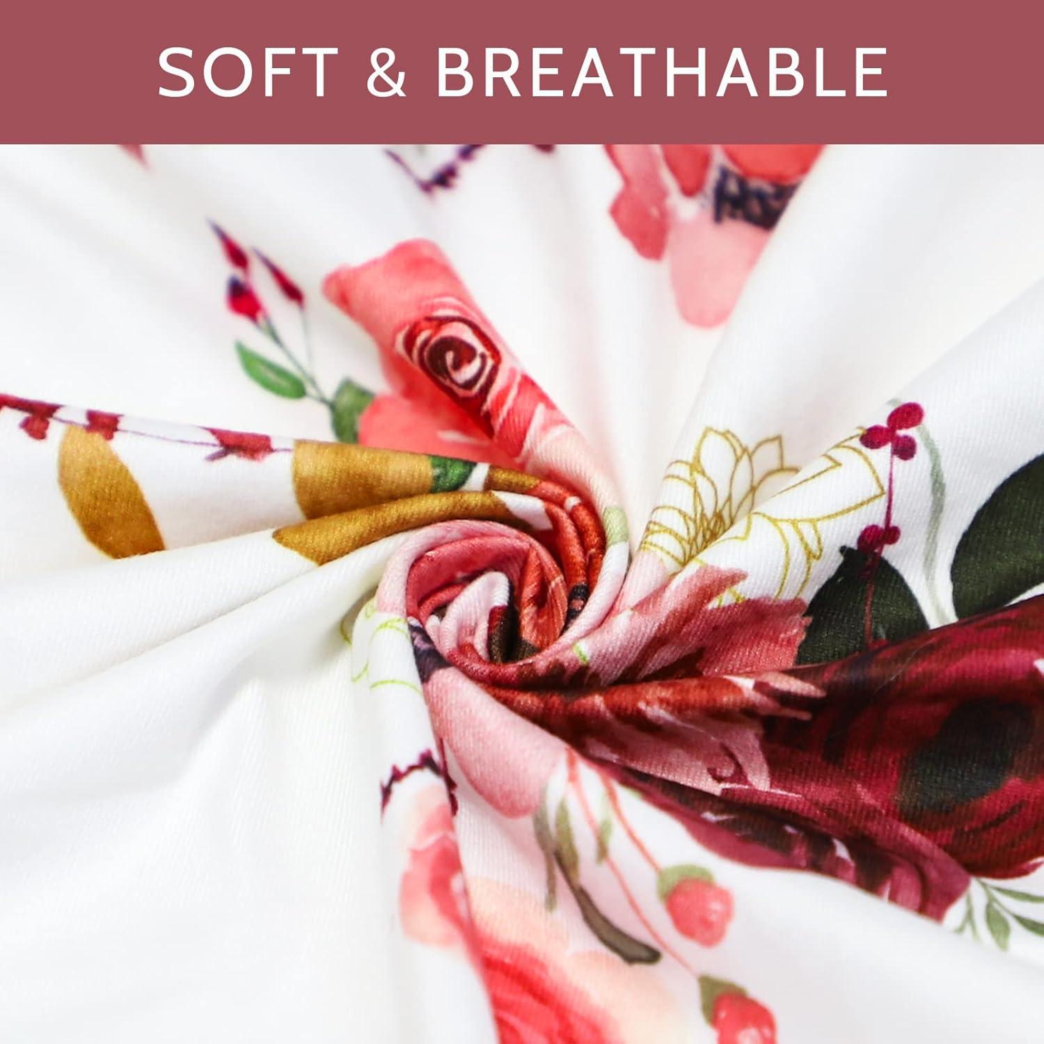 Cubierta de Almohada de Lactancia SWESEN Floral Suave 57x40cm