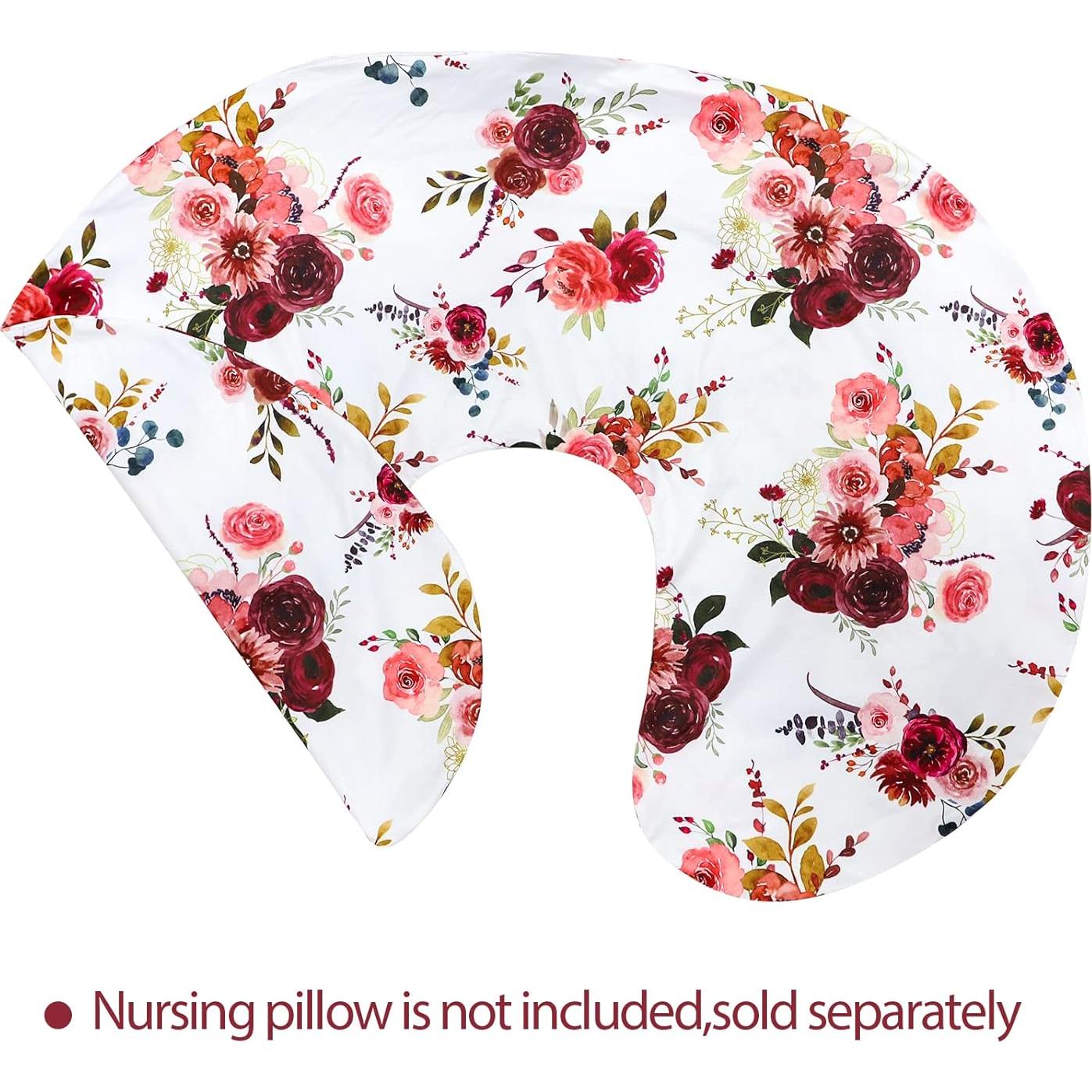 Cubierta de Almohada de Lactancia SWESEN Floral Suave 57x40cm