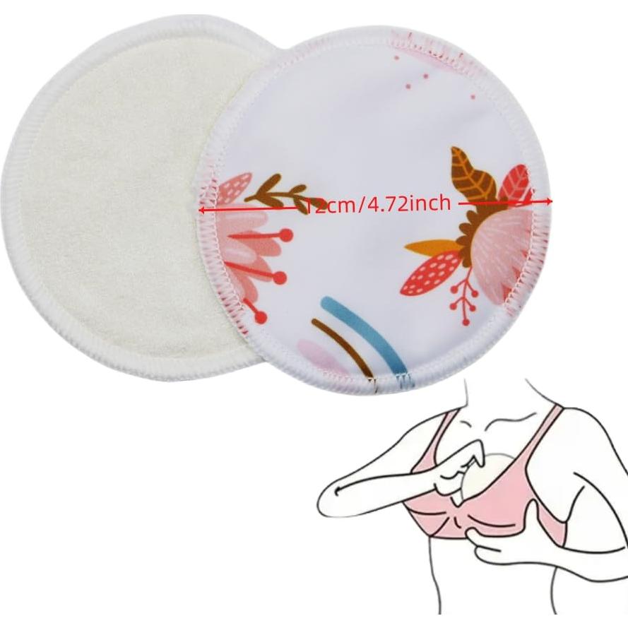 Almohadillas para el pecho reutilizables 8 pcs estampados madres