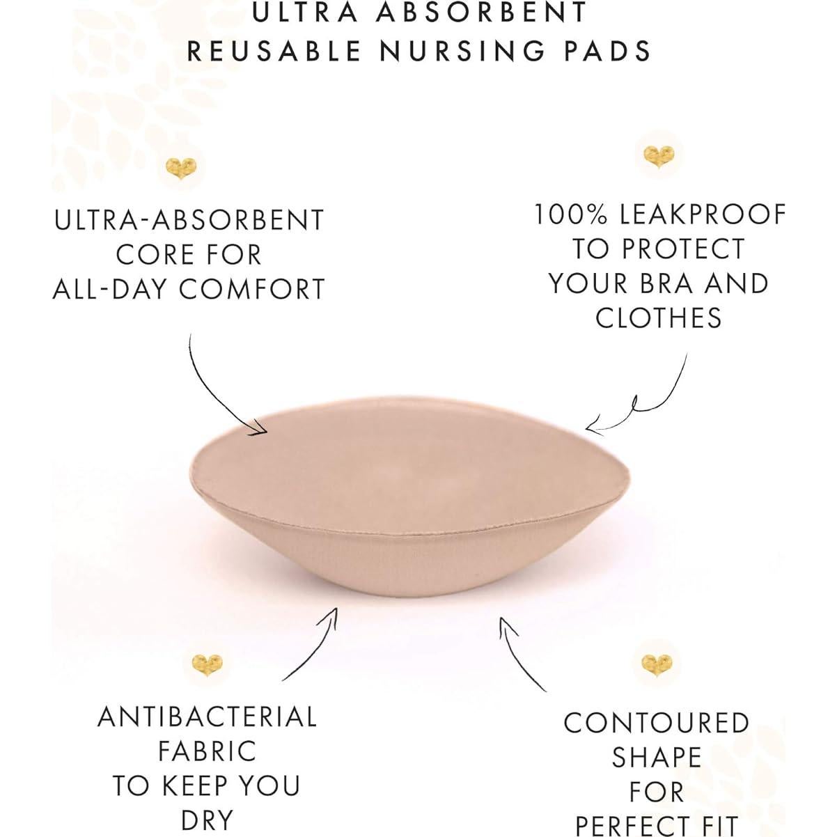 Almohadillas de Lactancia Reutilizables Kindred Bravely 4 Piezas