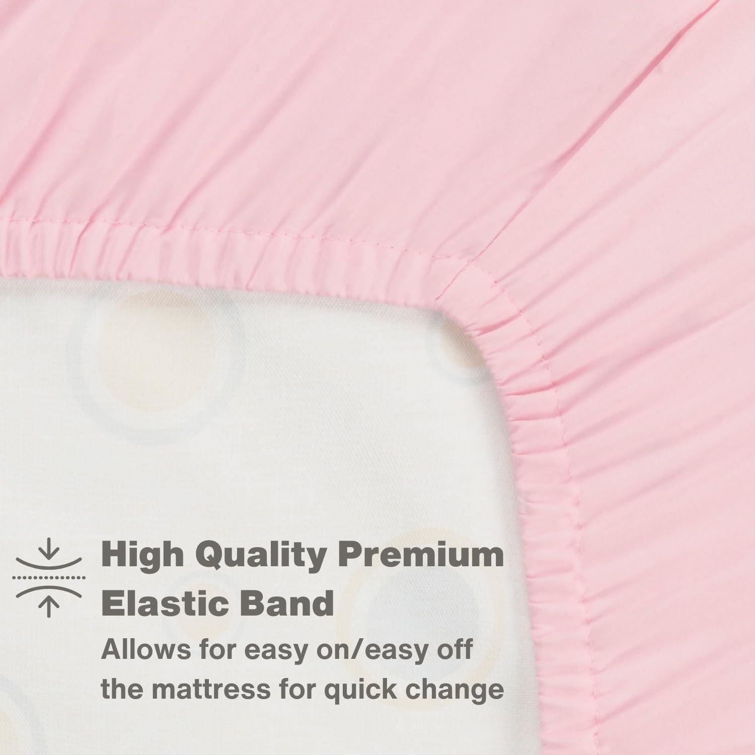 Juego de 2 Sábanas Ajustables Everyday Kids Rosa Bailarina