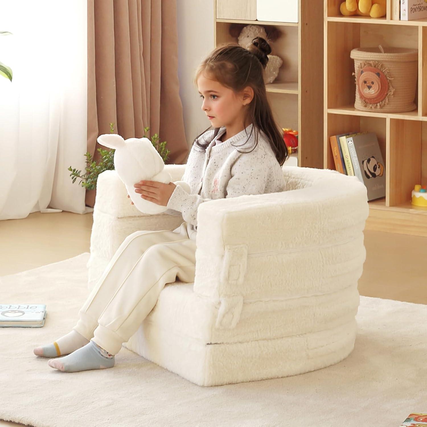 Cama Plegable 3-en-1 Welnow para Niños Beige 73x60 cm