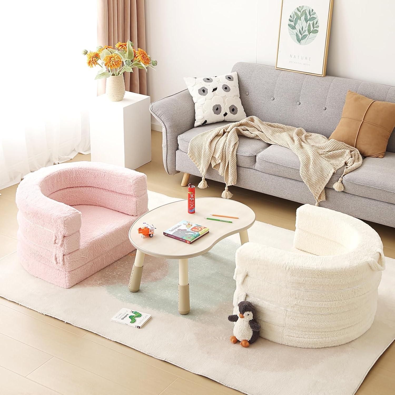 Cama Plegable 3-en-1 Welnow para Niños Beige 73x60 cm