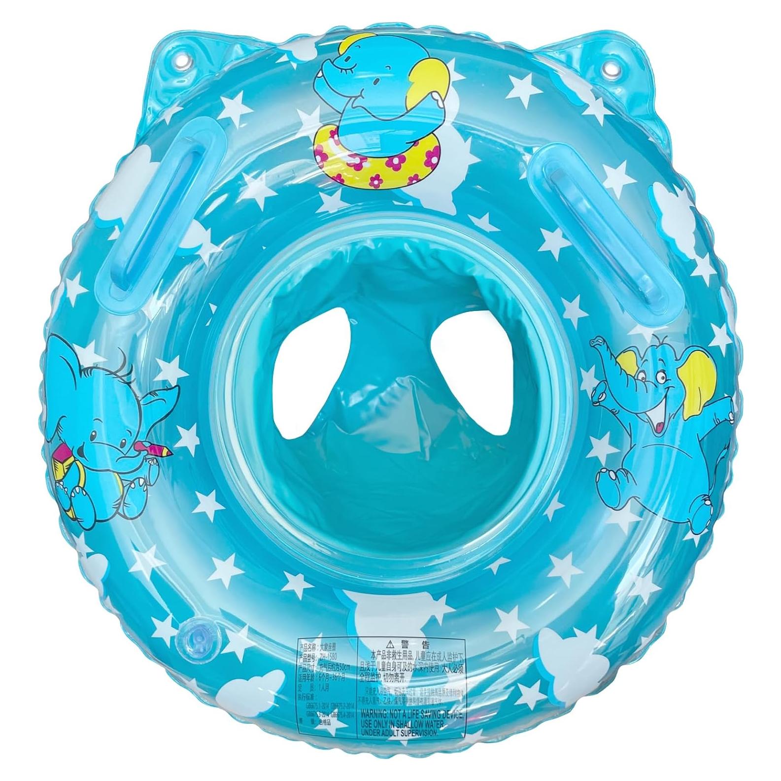 Flotador de piscina para bebés Sealive, elefante azul, 50 cm