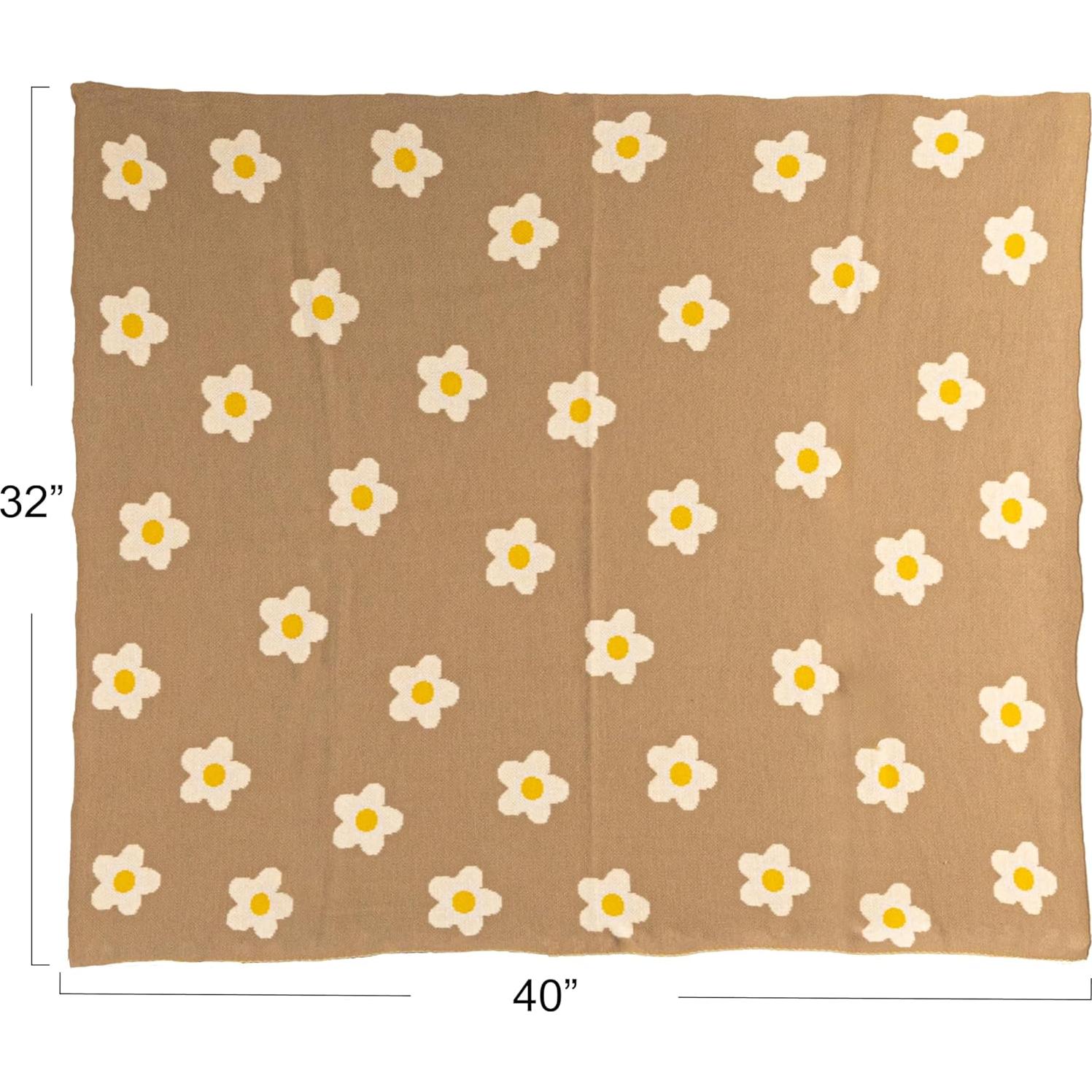 Manta de Algodón Tejida para Bebé Creative Co-Op 101.6x81.3cm