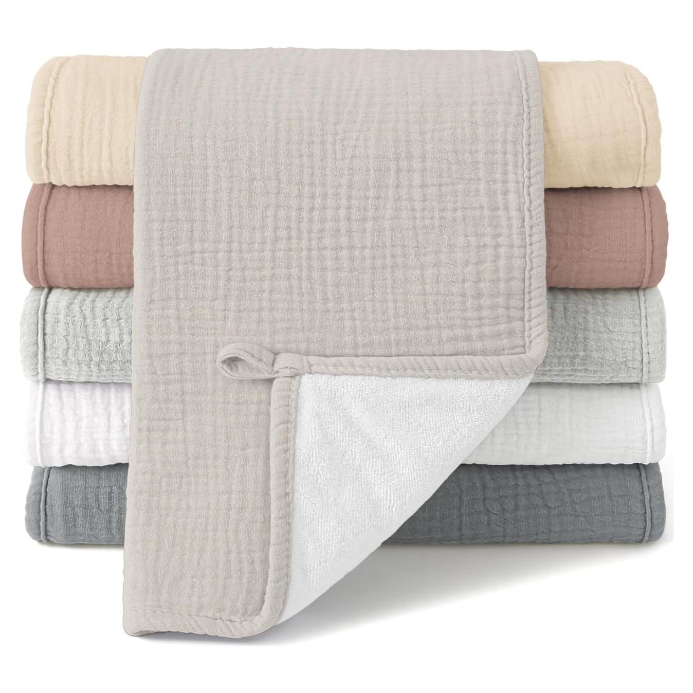 Paños de Eructo Bearmoss Muslin 100% Algodón 6 Piezas