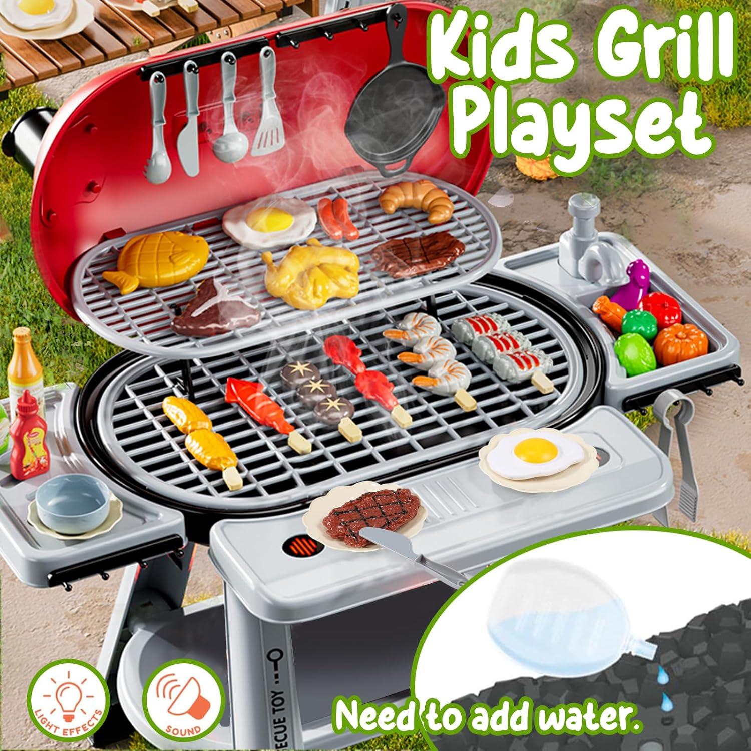 Set de Parrilla BBQ para Niños - Juguete Interactivo 68PCS