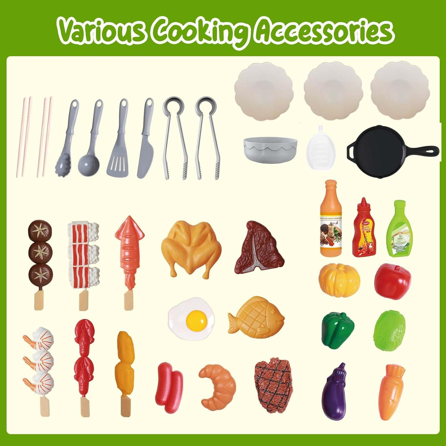 Set de Parrilla BBQ para Niños - Juguete Interactivo 68PCS