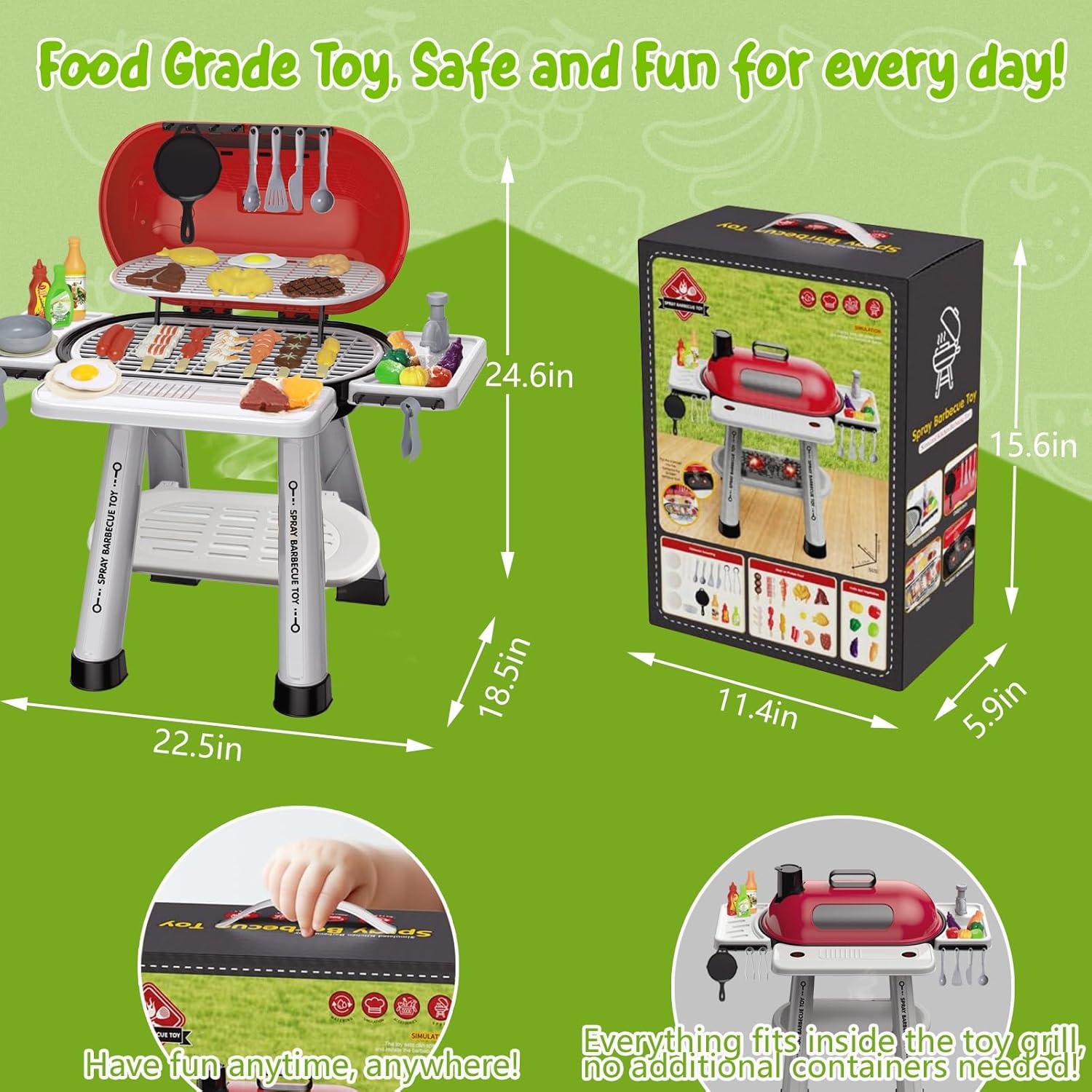 Set de Parrilla BBQ para Niños - Juguete Interactivo 68PCS