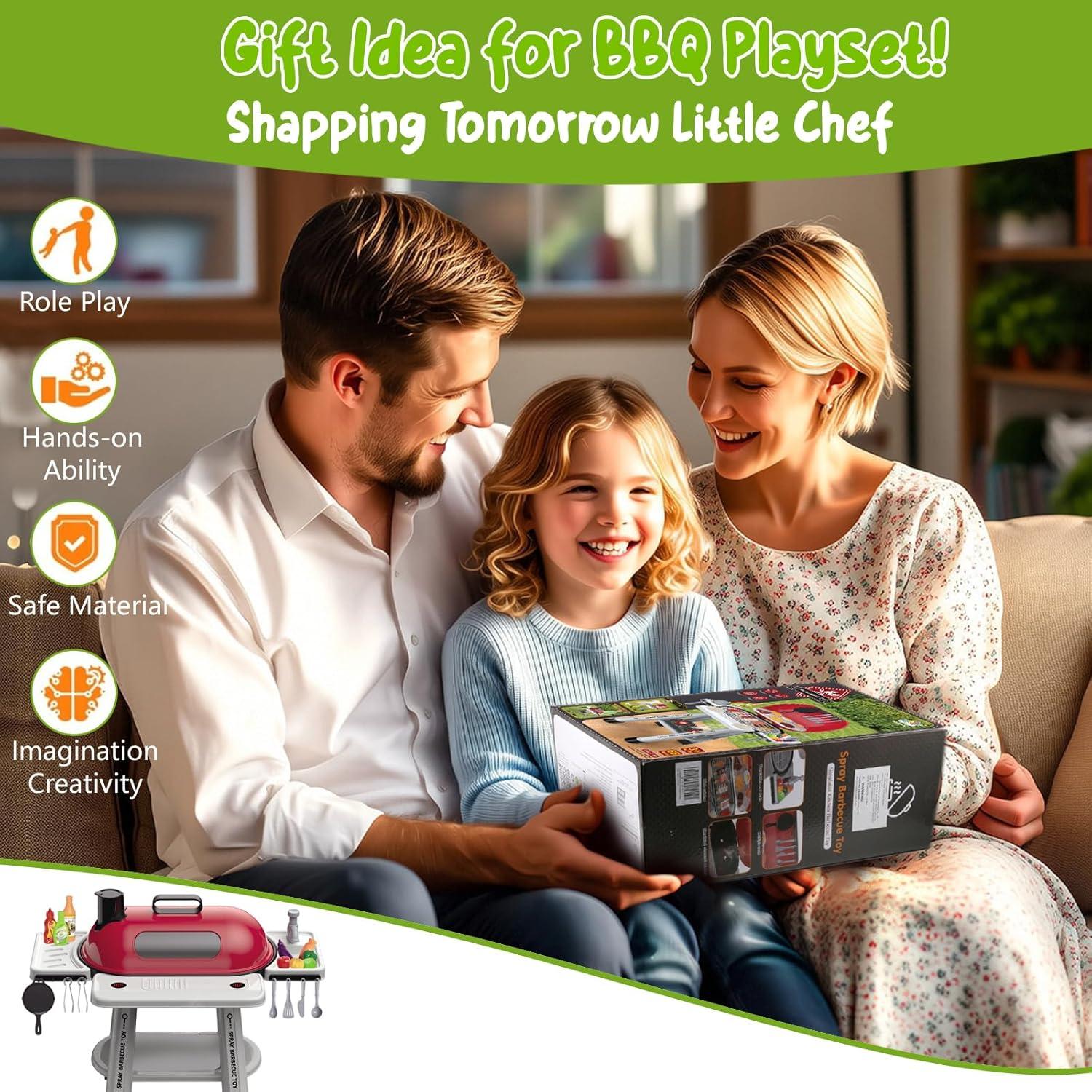 Set de Parrilla BBQ para Niños - Juguete Interactivo 68PCS