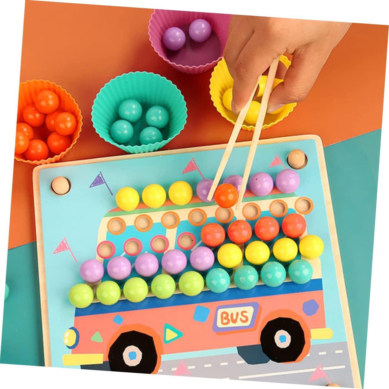 Pinzas Educativas de Madera Tofficu para Niños - 2 Pcs