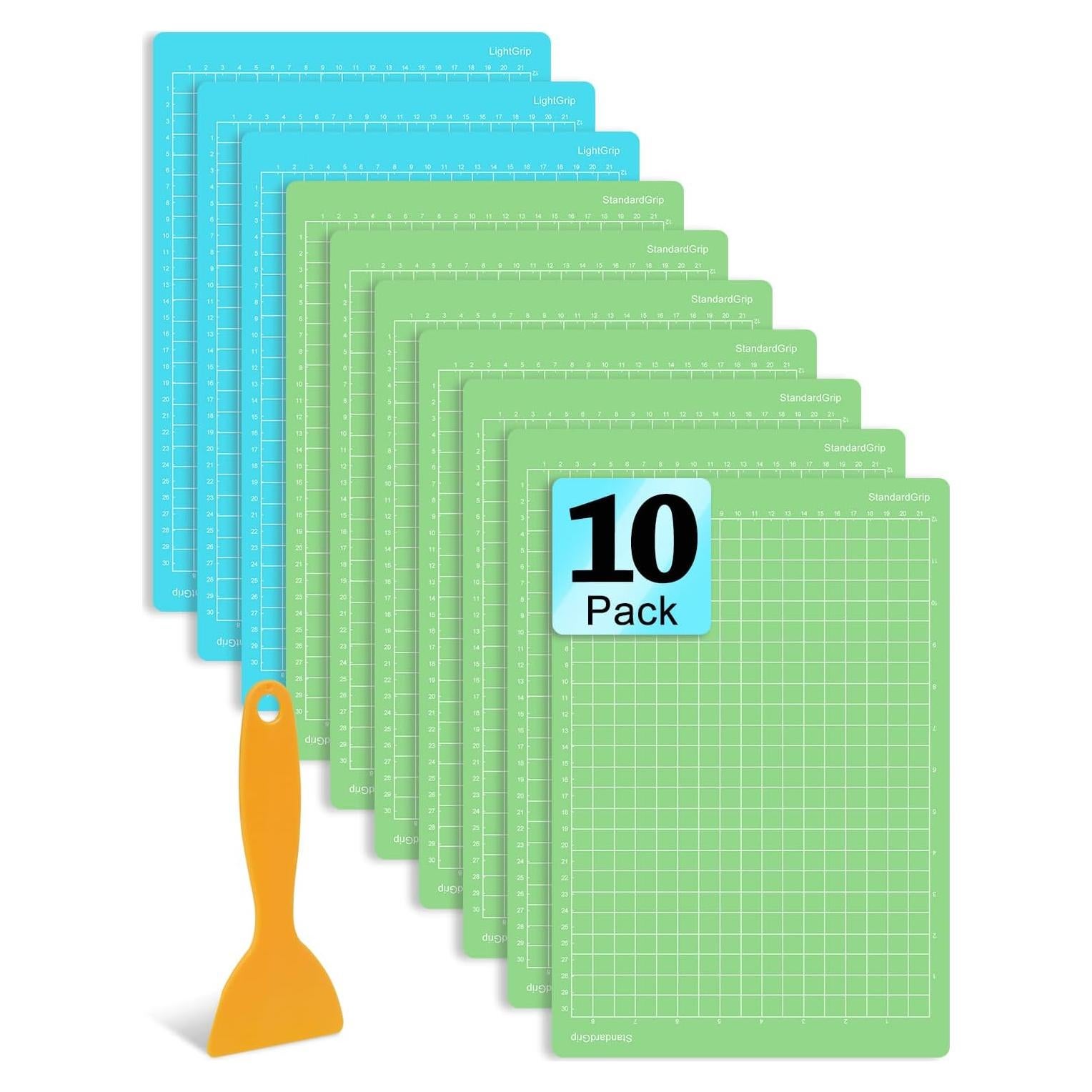 Paquete de 10 Tapetes de Corte UCEC 21.6x30.5cm Reutilizables