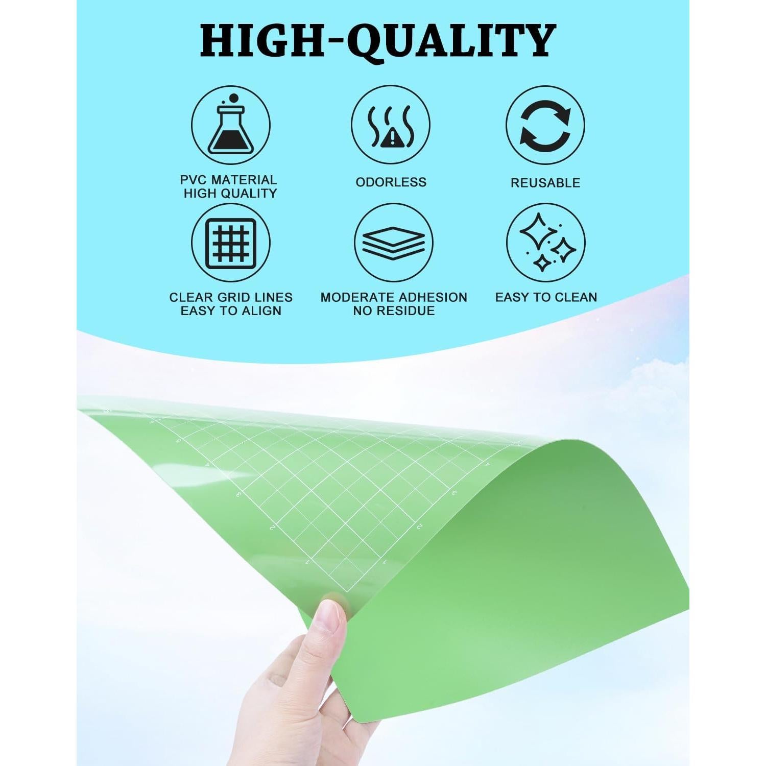 Paquete de 10 Tapetes de Corte UCEC 21.6x30.5cm Reutilizables