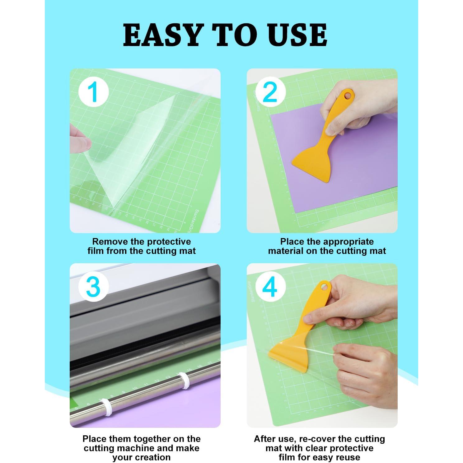 Paquete de 10 Tapetes de Corte UCEC 21.6x30.5cm Reutilizables