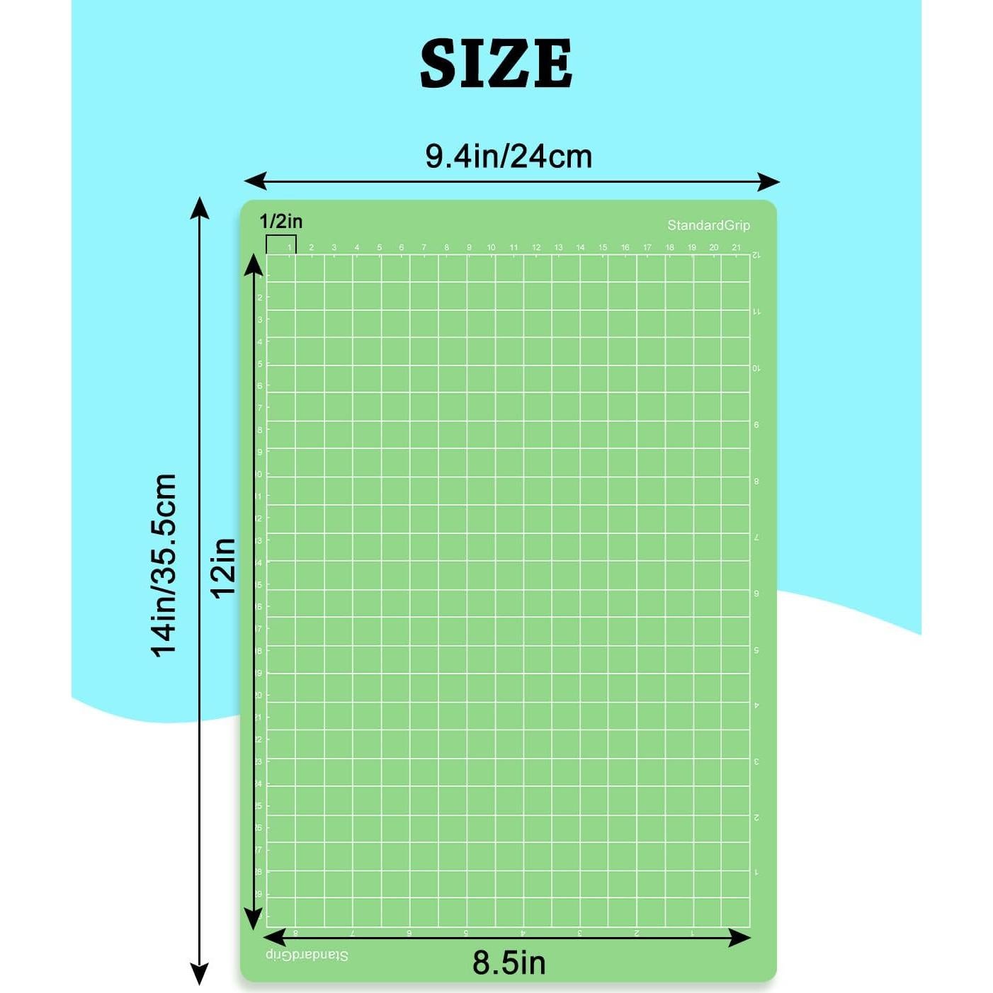 Paquete de 10 Tapetes de Corte UCEC 21.6x30.5cm Reutilizables