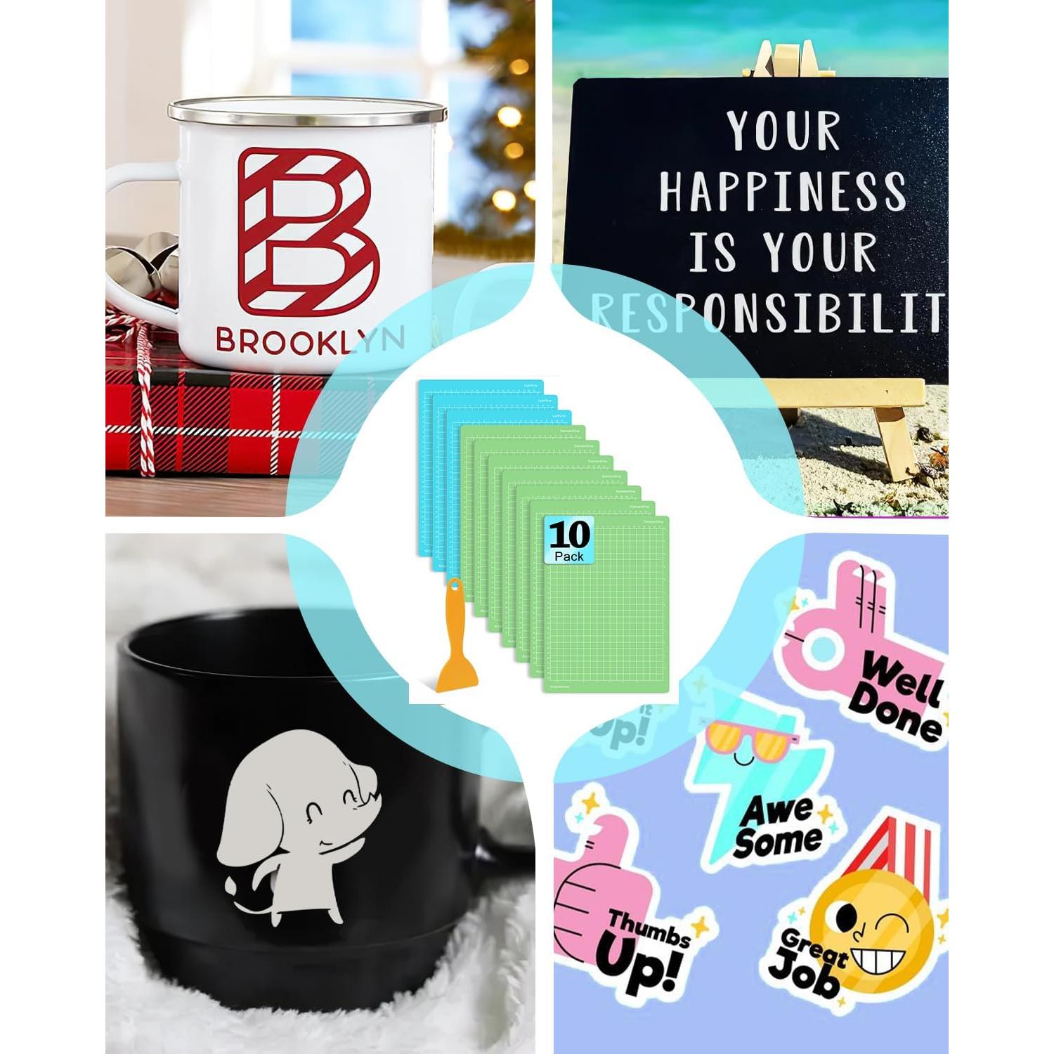 Paquete de 10 Tapetes de Corte UCEC 21.6x30.5cm Reutilizables