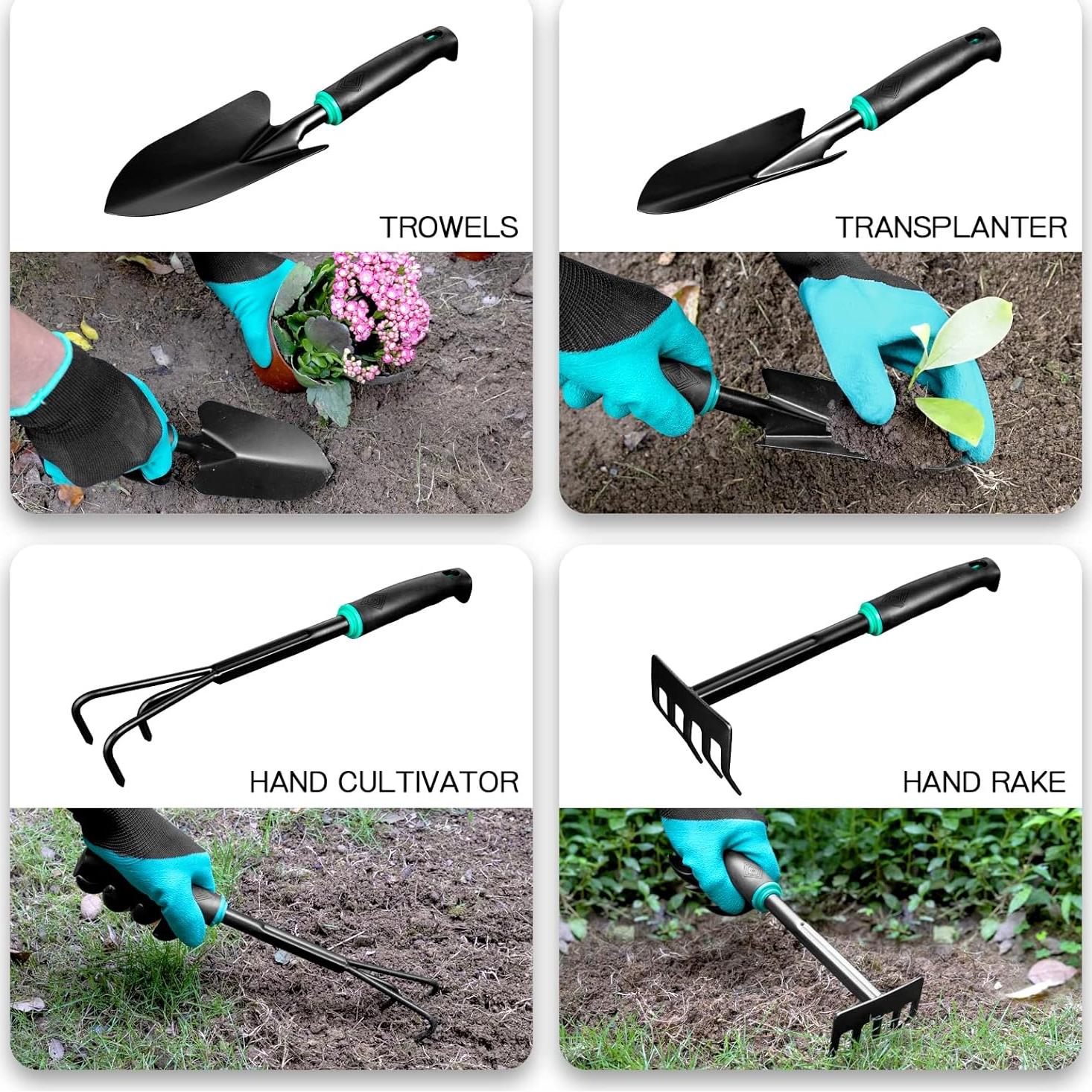 Juego de Herramientas de Jardín 9 Piezas Richday con Bolsa