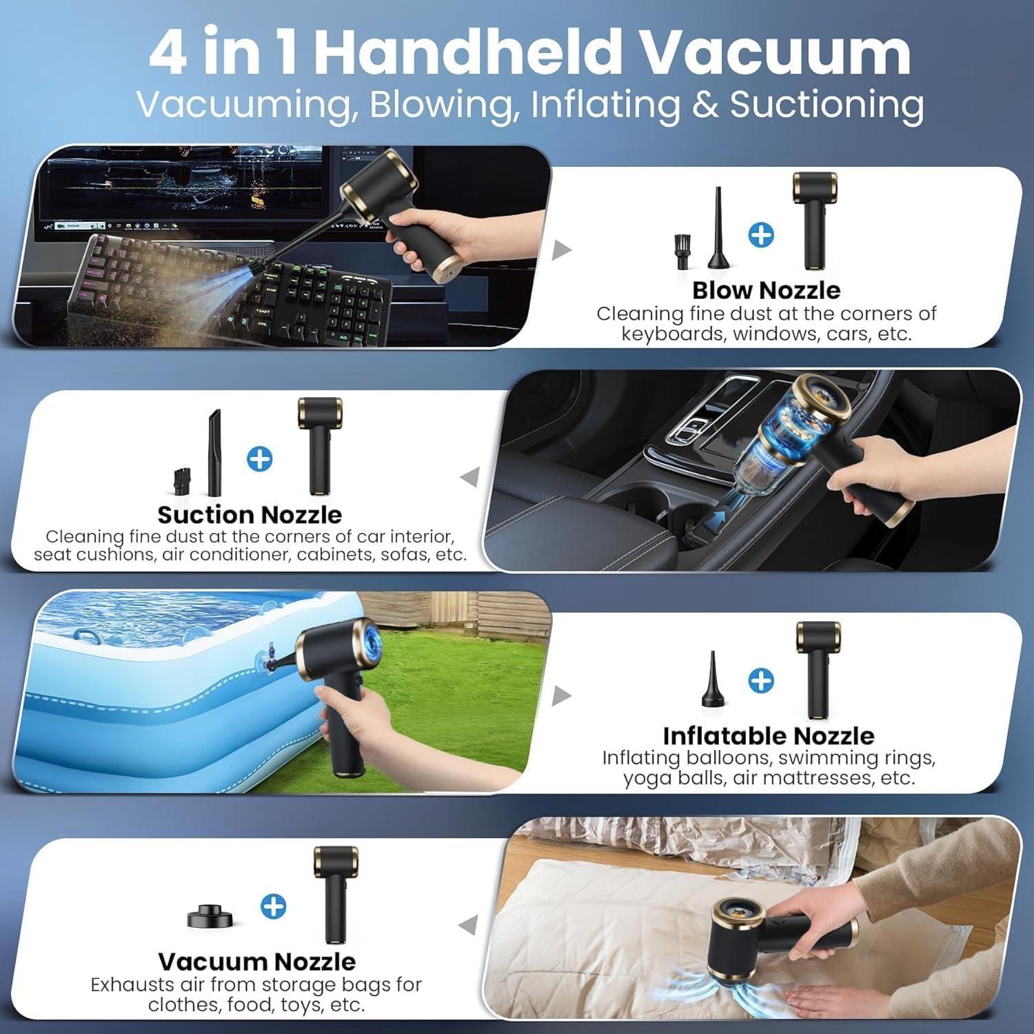 Aspiradora de Coche Inalámbrica Cheshxi C01 4 en 1 4000mAh