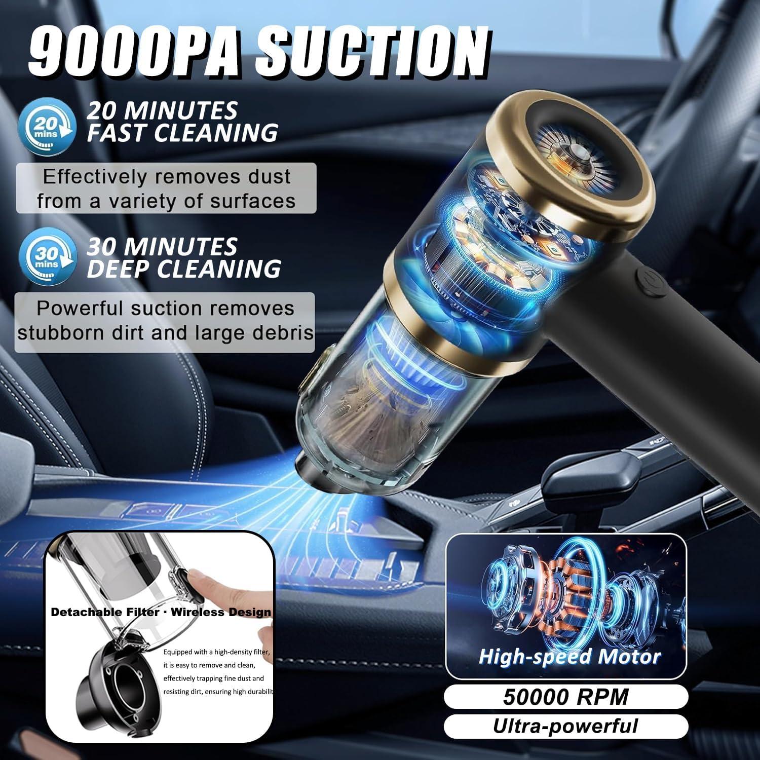 Aspiradora de Coche Inalámbrica Cheshxi C01 4 en 1 4000mAh