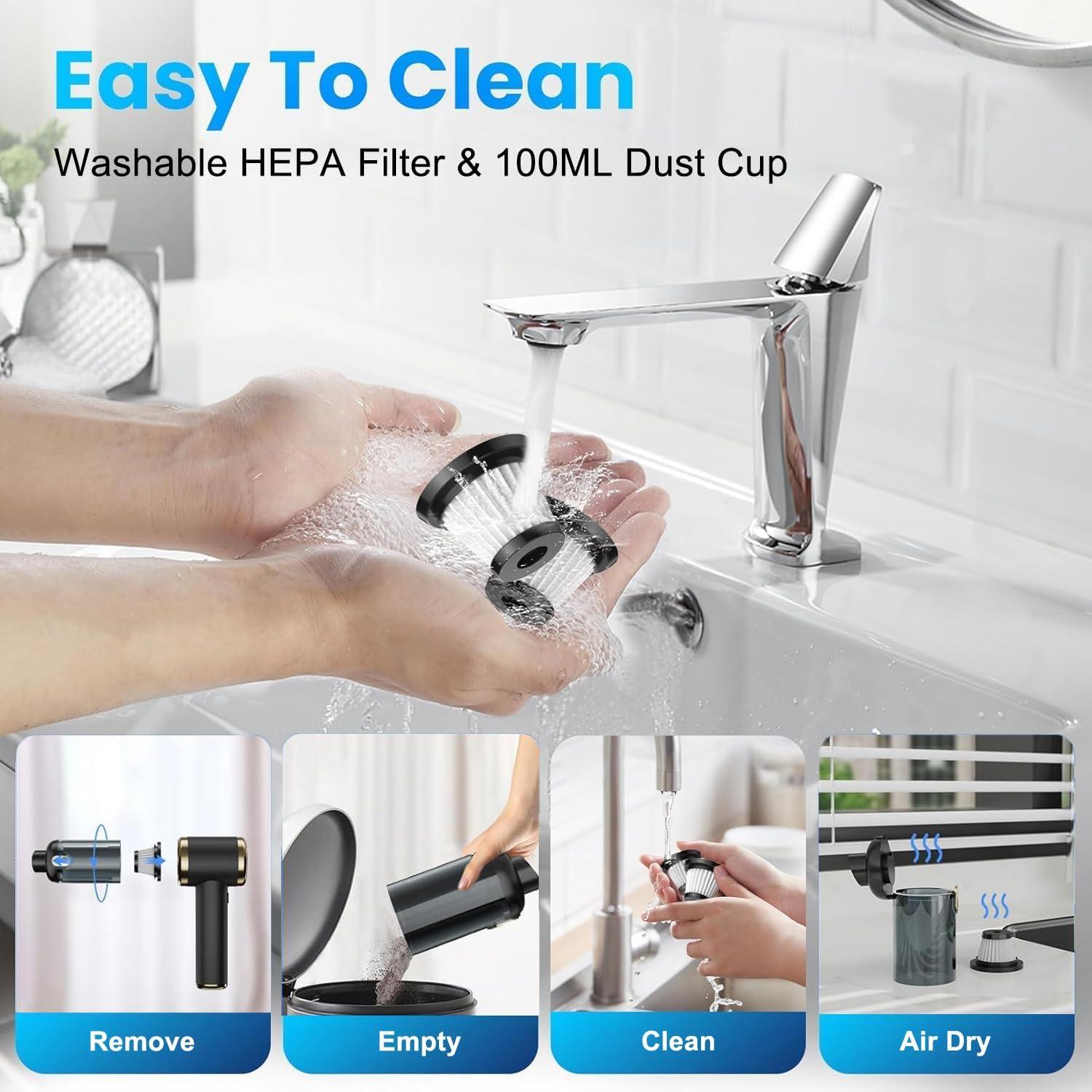 Aspiradora de Coche Inalámbrica Cheshxi C01 4 en 1 4000mAh