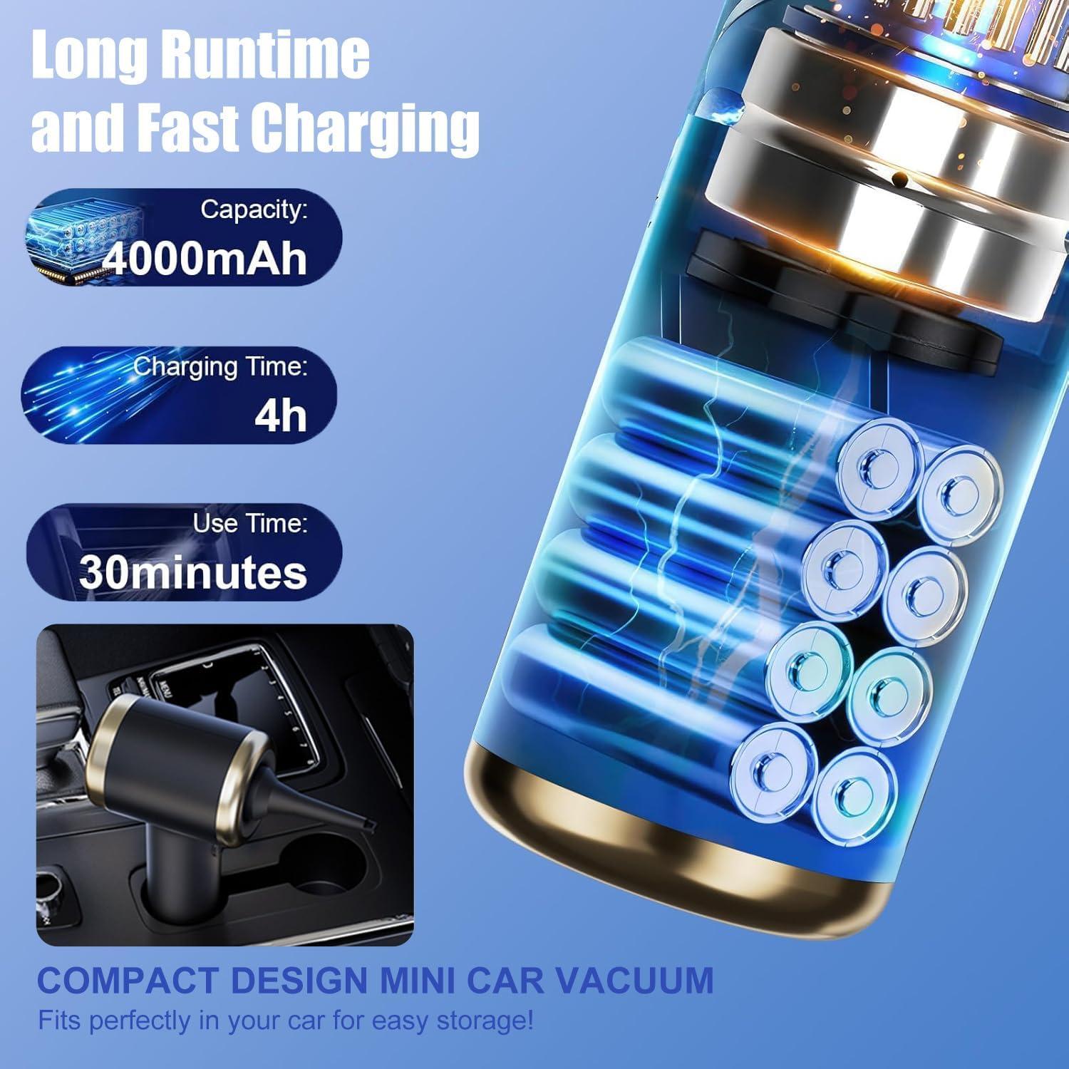 Aspiradora de Coche Inalámbrica Cheshxi C01 4 en 1 4000mAh