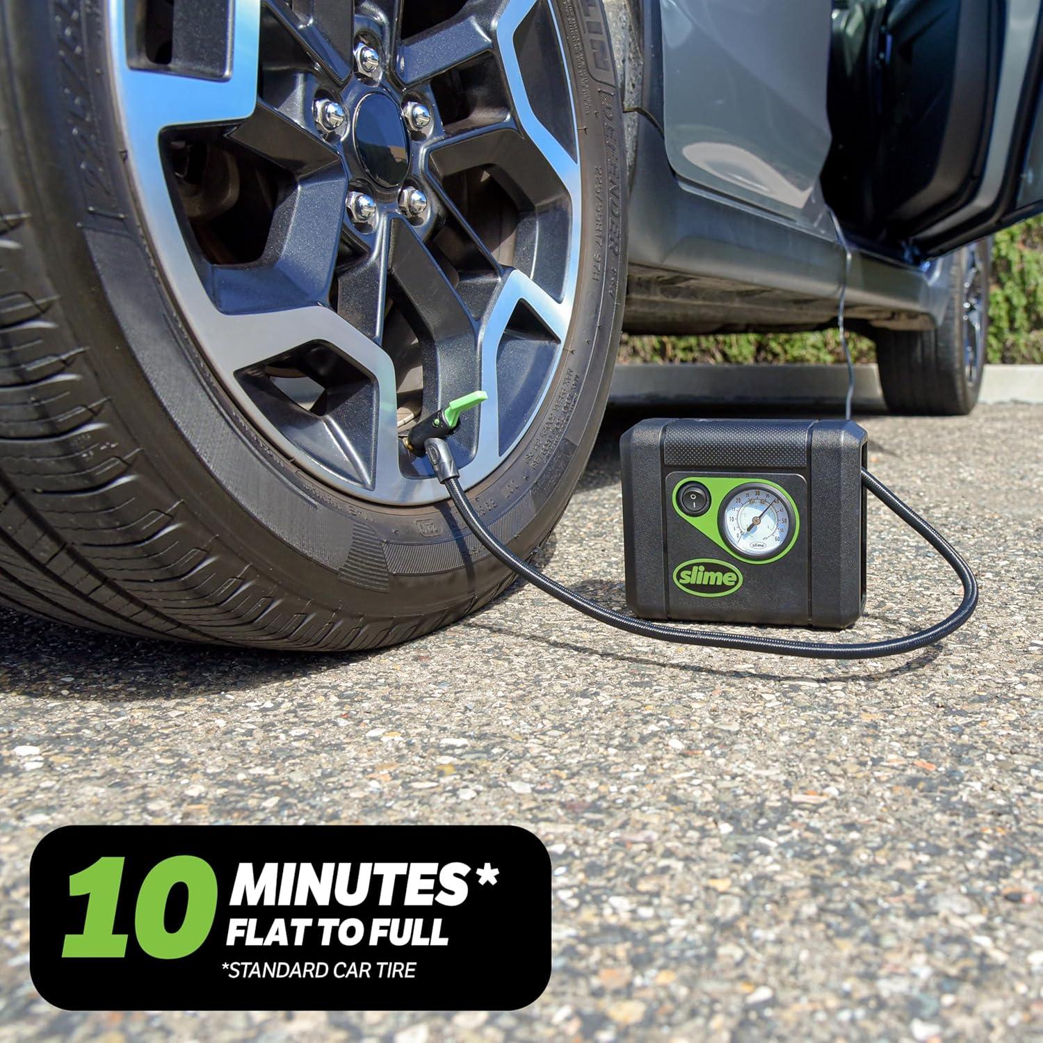 Inflador de Neumáticos Slime 40060 Compacto 12V 10 min