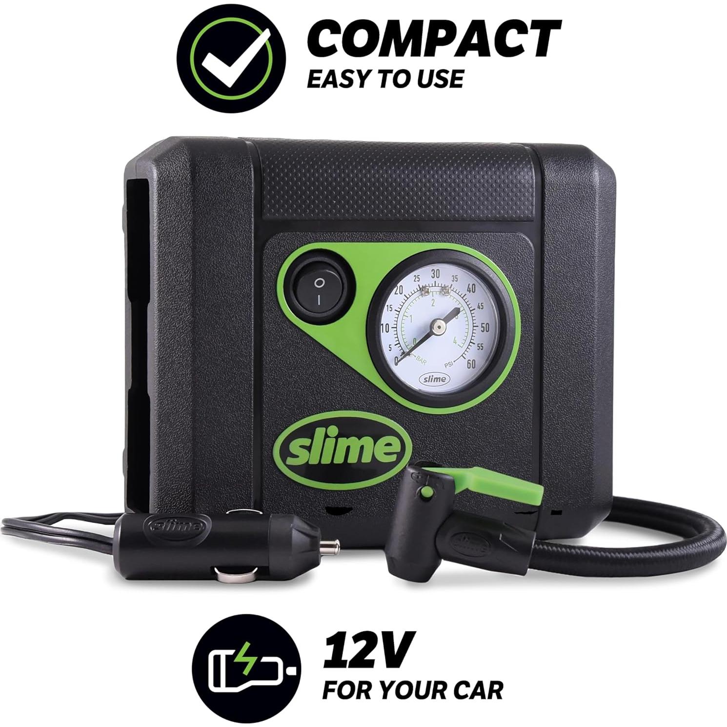 Inflador de Neumáticos Slime 40060 Compacto 12V 10 min