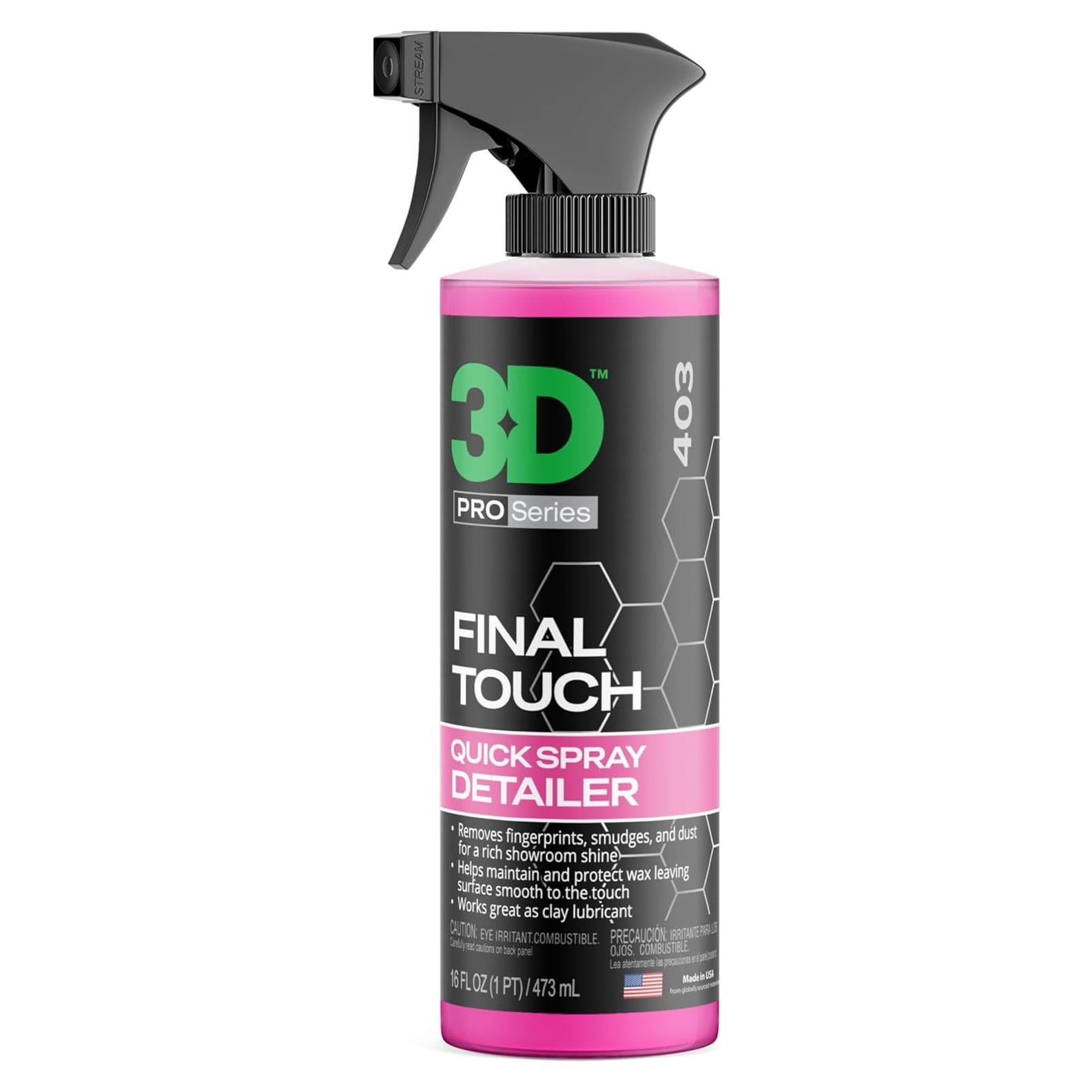 Spray Detalle Rápido 3D Toque Final 473ml - Brillo y Protección