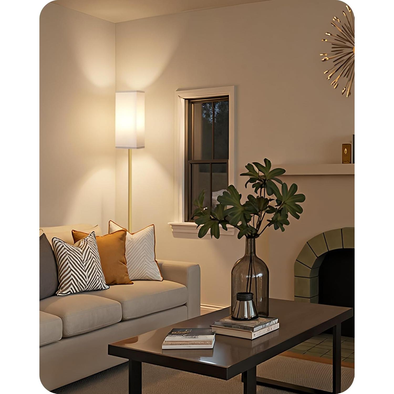 Lámpara de Pie Goebleson DCW07LDP205 2Pack Blanca y Dorada