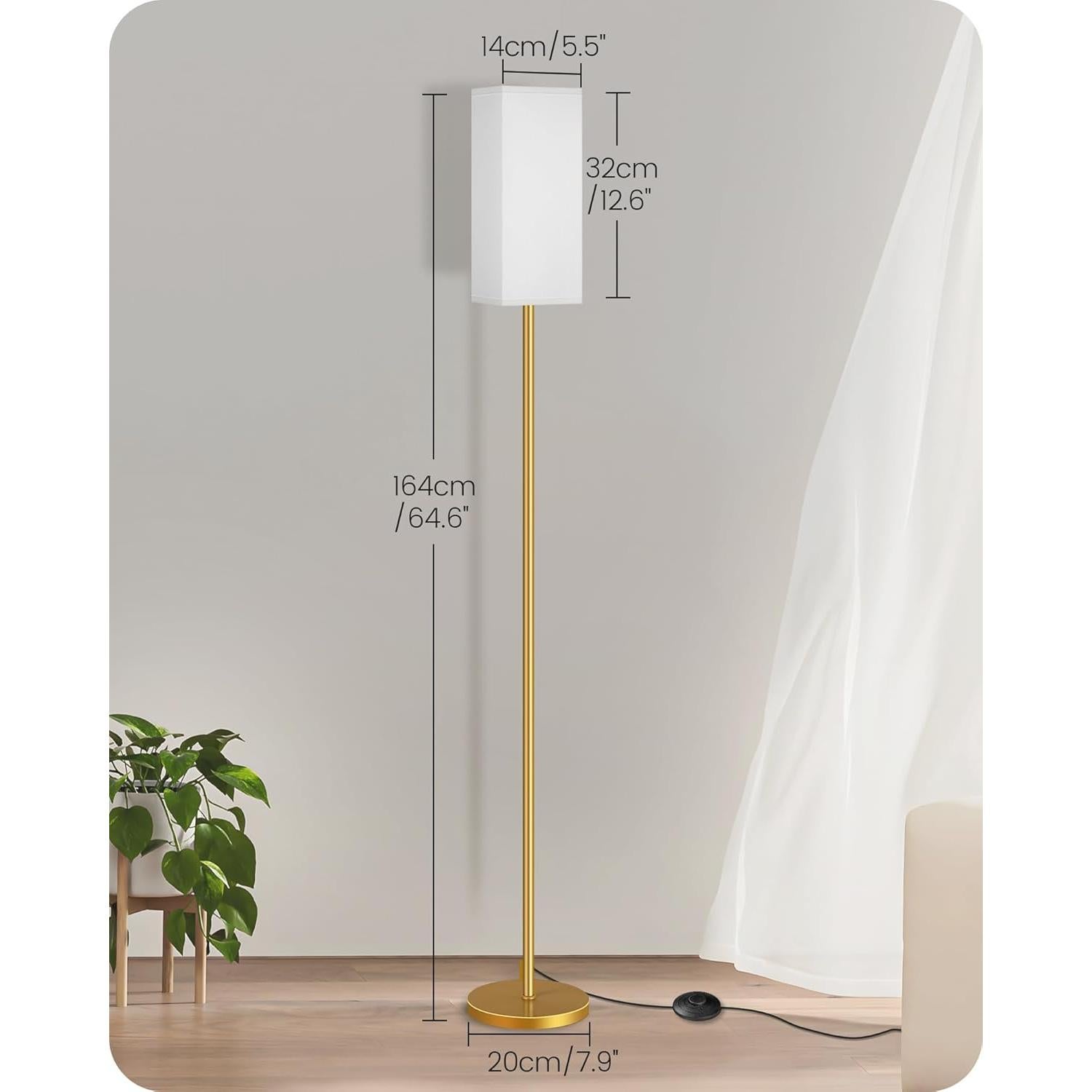 Lámpara de Pie Goebleson DCW07LDP205 2Pack Blanca y Dorada