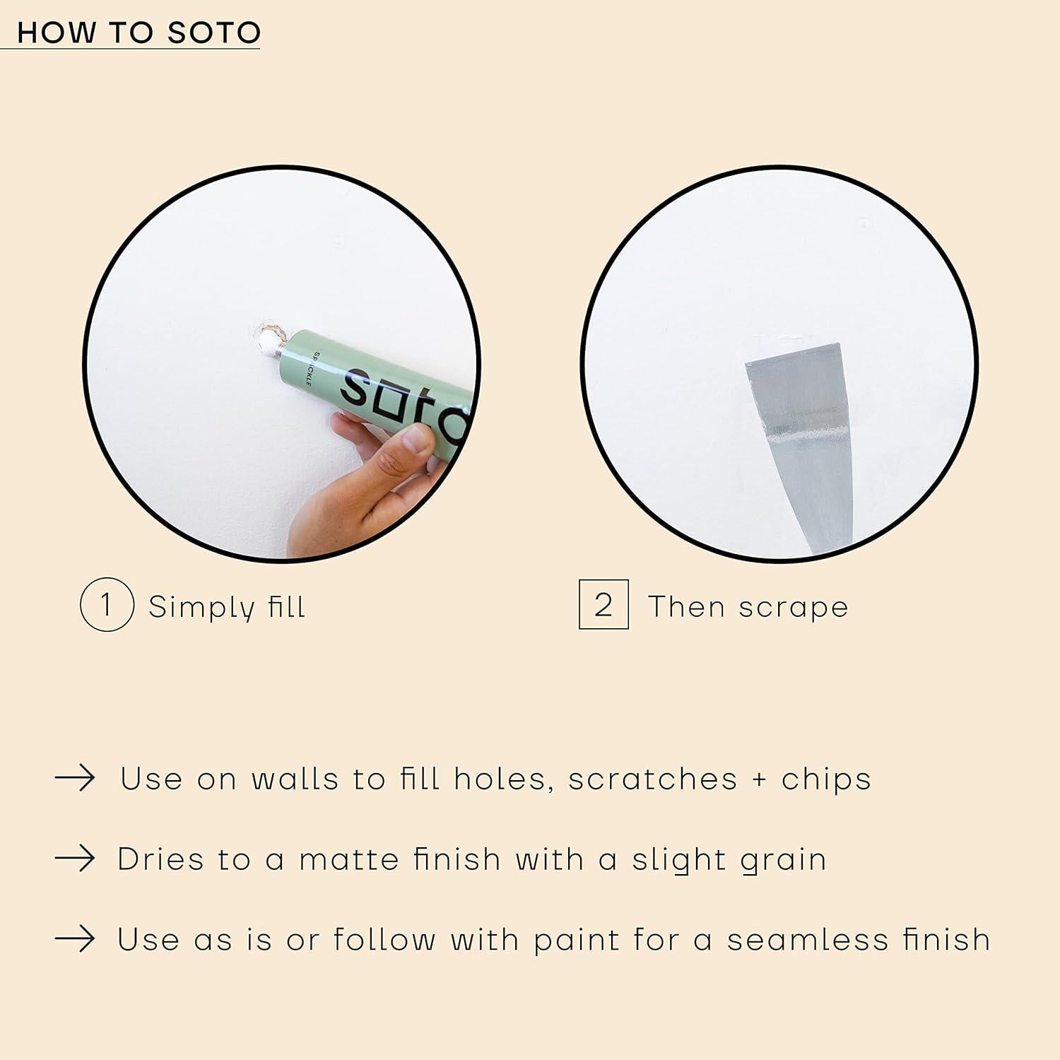 Kit de Reparación de Agujeros Pequeños Soto 7 Piezas Blanco