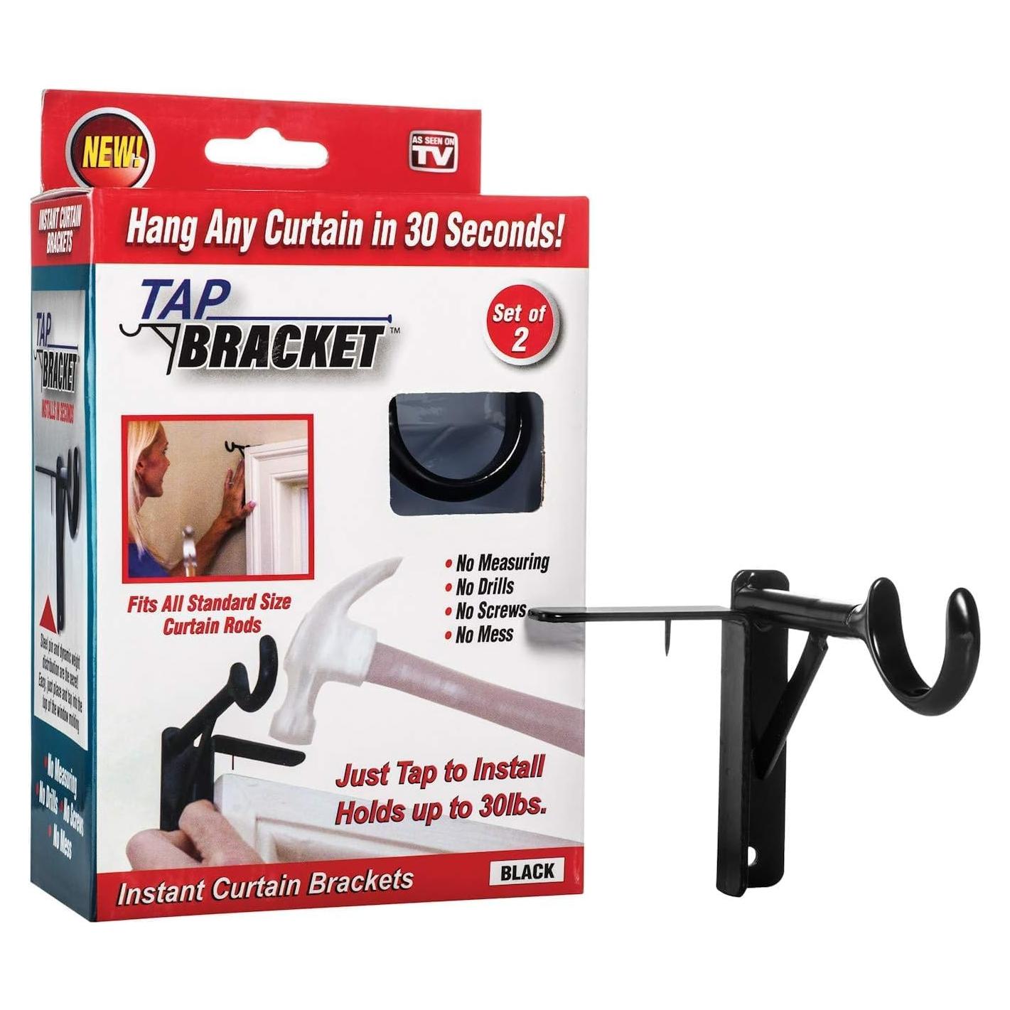 Soporte para Cortinas Spark Innovators Negro - Juego de 2