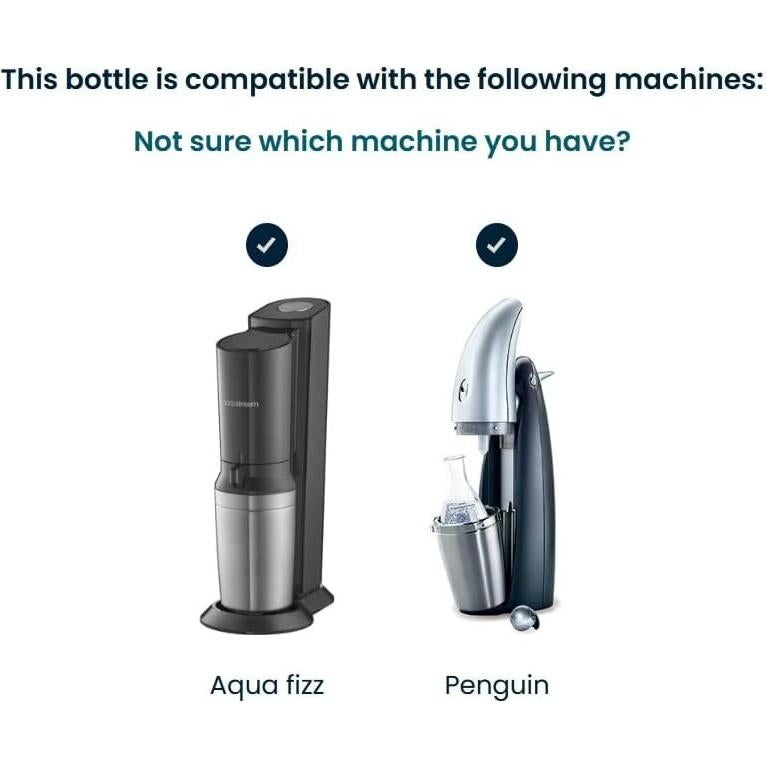 Carafe de Carbonatación Sodastream Clara Vidrio 613.5 ml - Paquete de 2