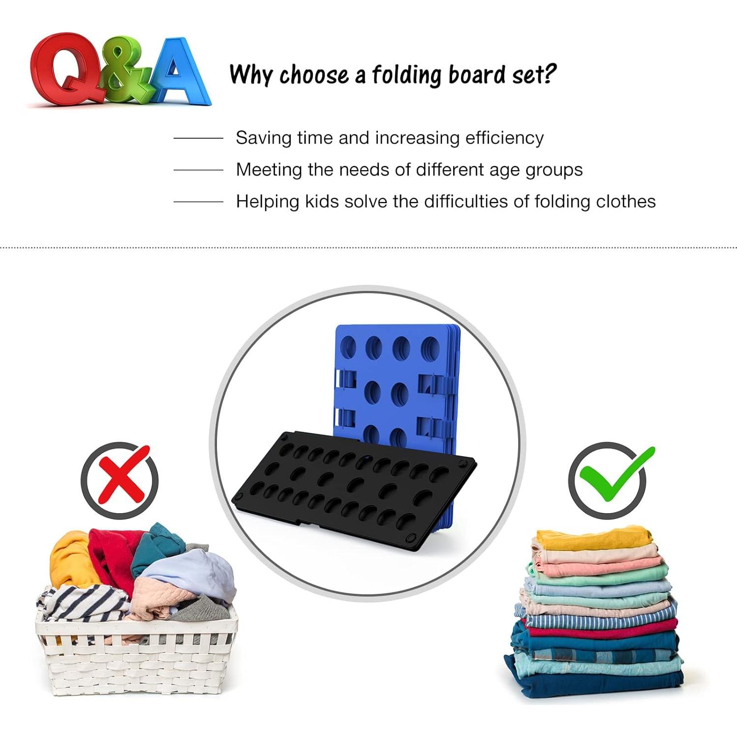 Tablero Plegador de Ropa BoxLegend Azul y Negro 40.1x28cm