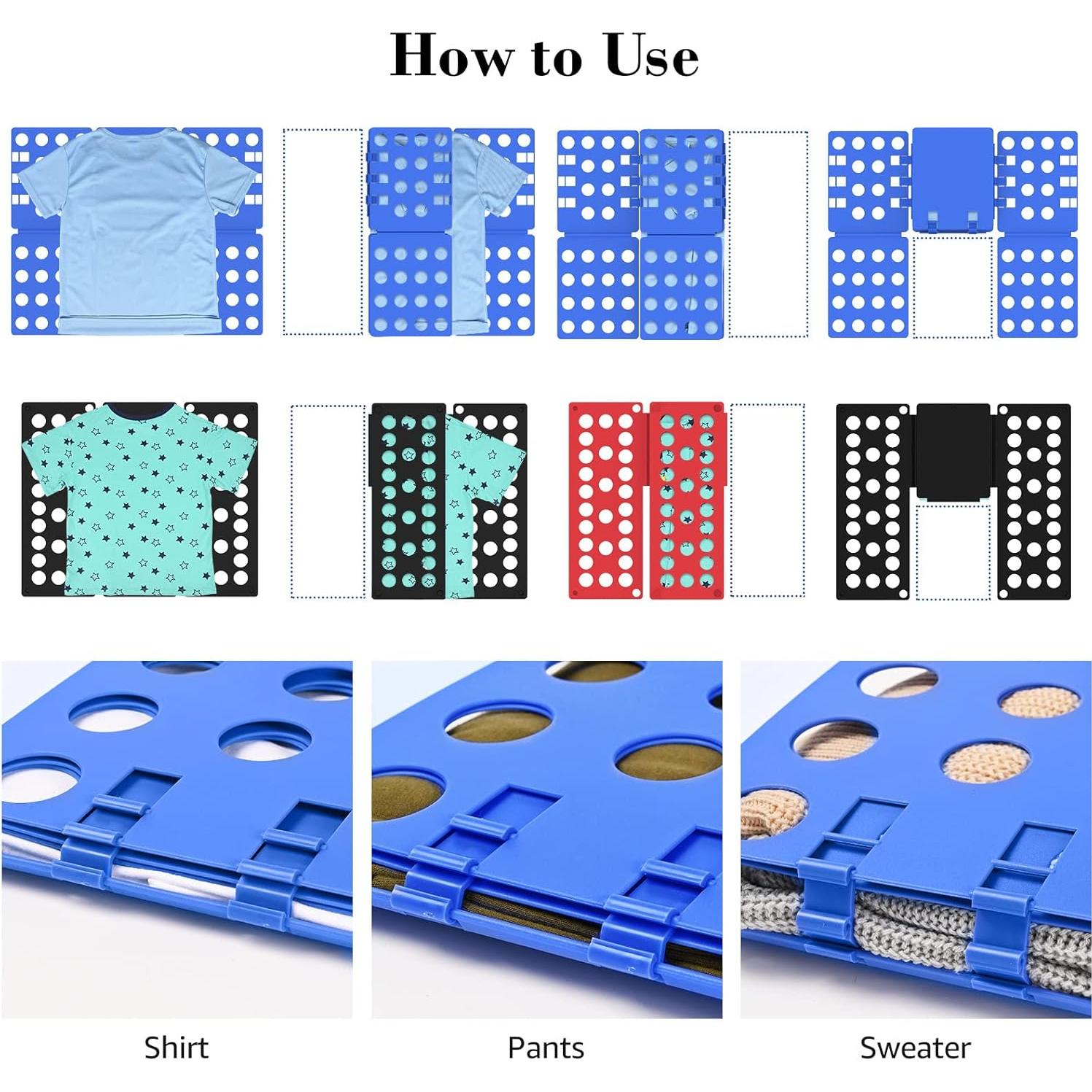 Tablero Plegador de Ropa BoxLegend Azul y Negro 40.1x28cm