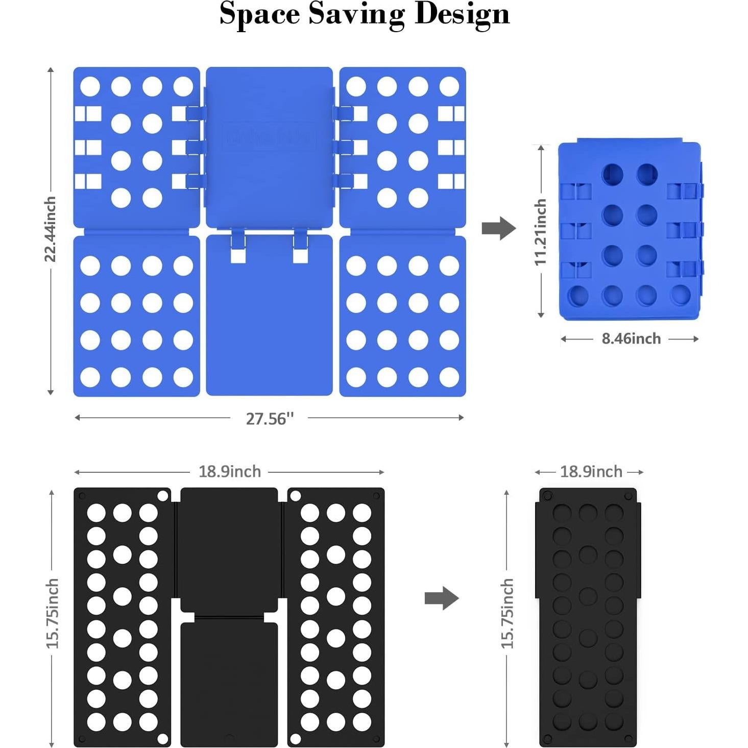 Tablero Plegador de Ropa BoxLegend Azul y Negro 40.1x28cm